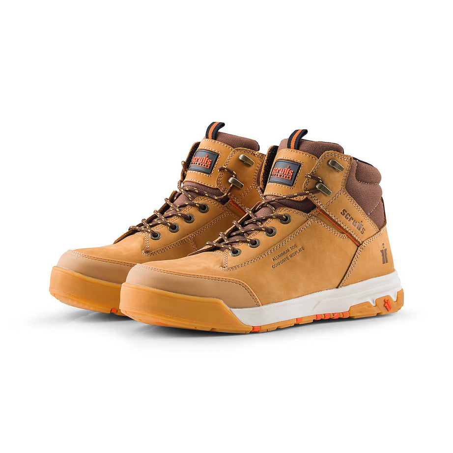 Mens Safety Boots Tan Ankle Lightweight Comfort Non-Slip Toe Cap Size 10 - Image 2