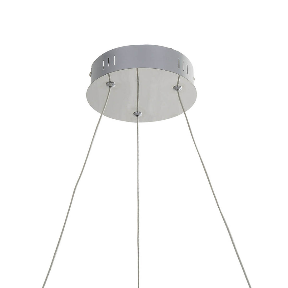 Pendant Ceiling Light Dimmable Warm White Adjustable Chrome Effect (Dia)580mm - Image 7