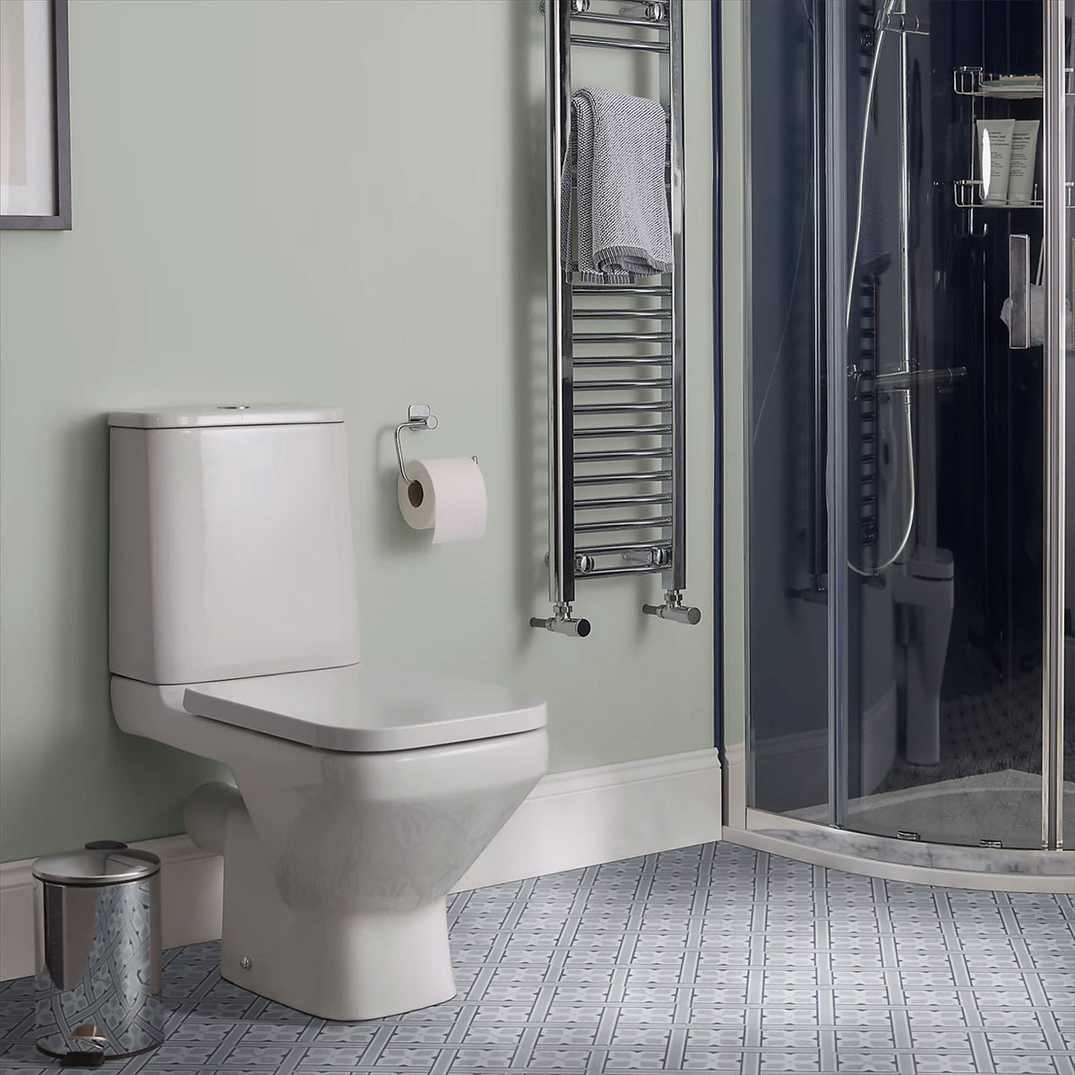 GoodHome Teesta Close Coupled Rimless Toilet Dual Flush Soft Close Seat - Image 6