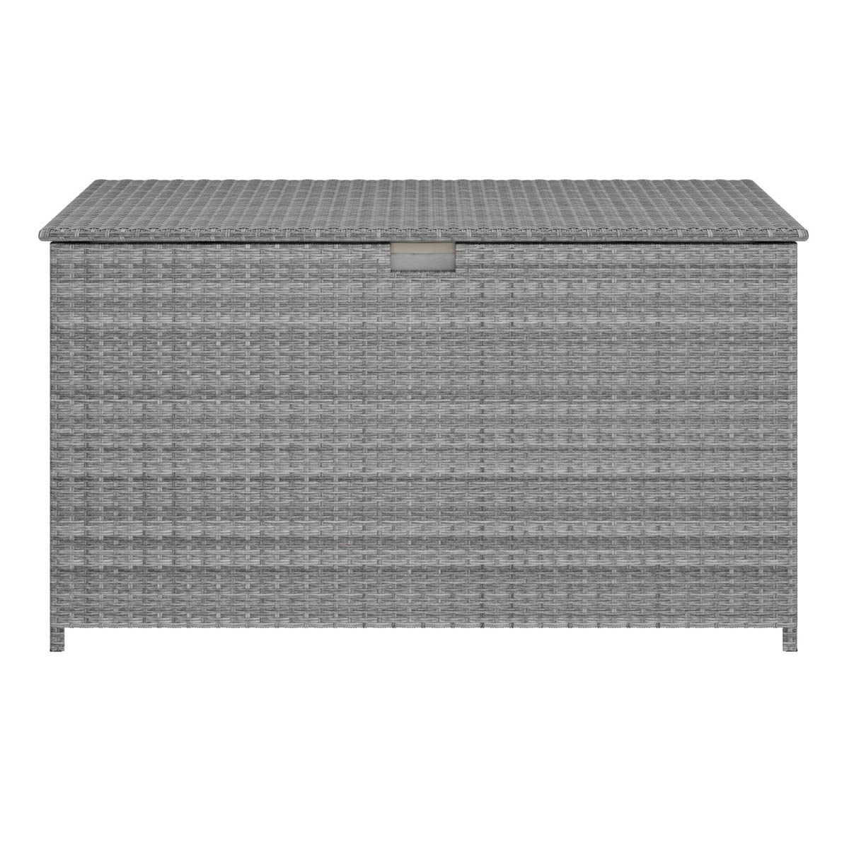 Garden Storage Box Grey Rattan Effect Water Resistant (W) 125cm x (D) 55cm - Image 1