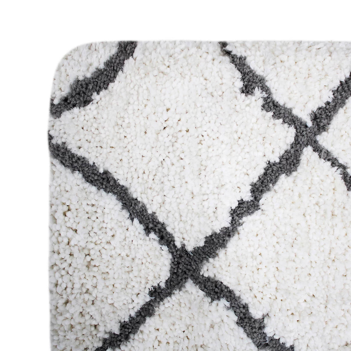Berber Geometric Rug White Black 170x120cm Soft Indoor Living Room Rug - Image 2