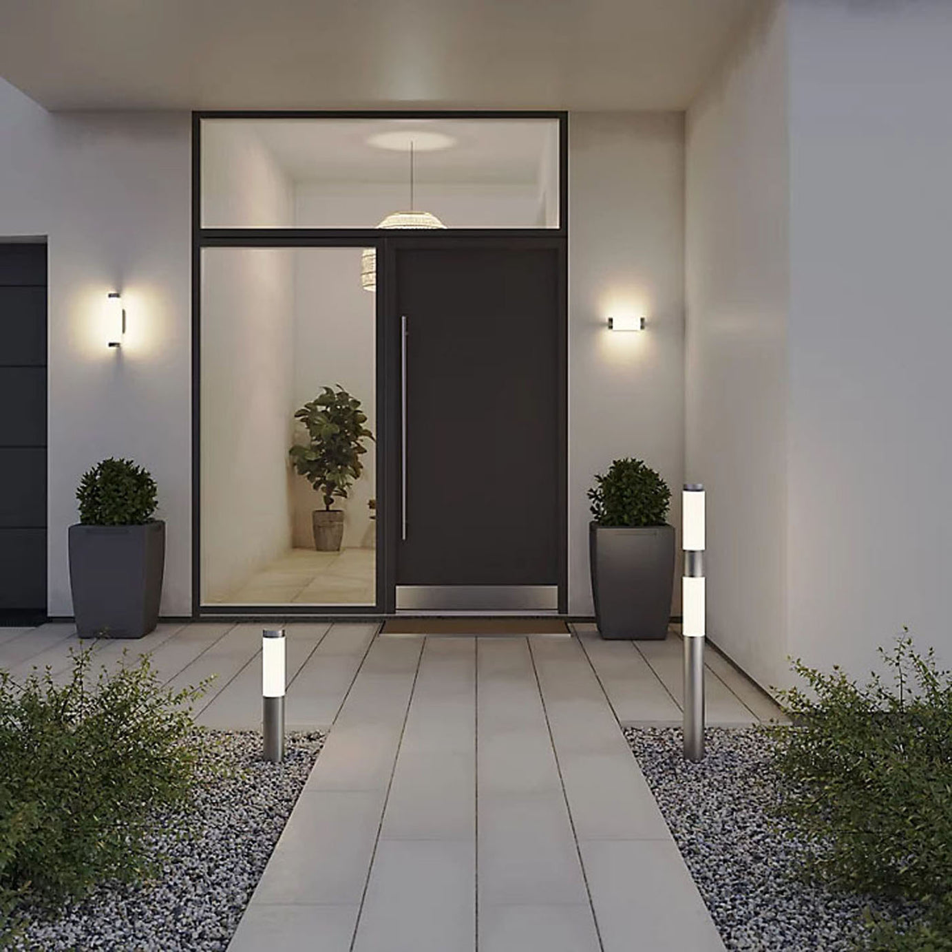 Outdoor Wall Light LED Neutral White Stainless Steel Waterproof Contemporary - Image 3