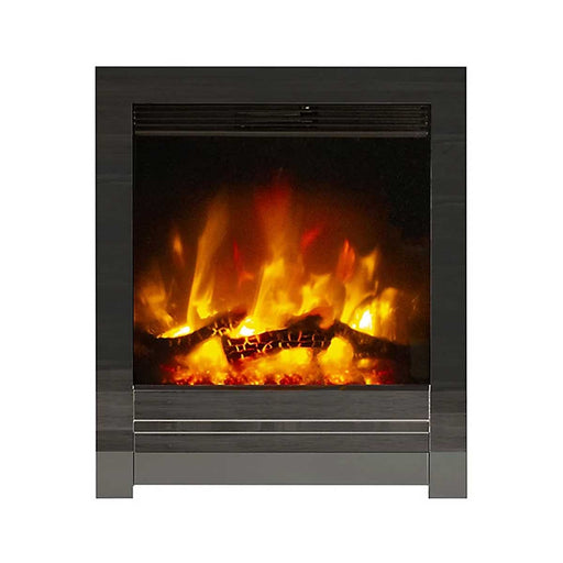 Electric Fireplace Inset Black Nickel LED Flames Modern Remote or Manual Control - Image 1