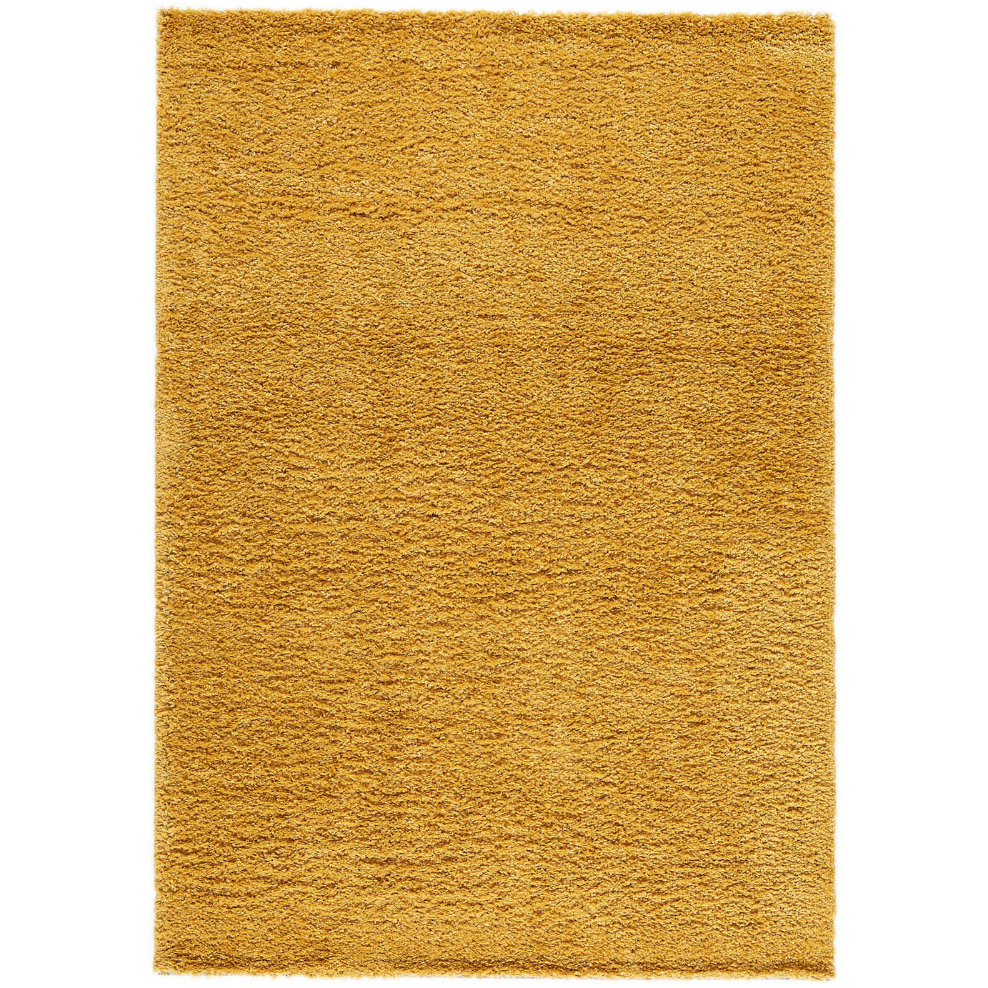 Medium Rug Yellow Soft Shaggy Indoor Latex Backing 1.2m² (L)150cm x (W)80cm - Image 1