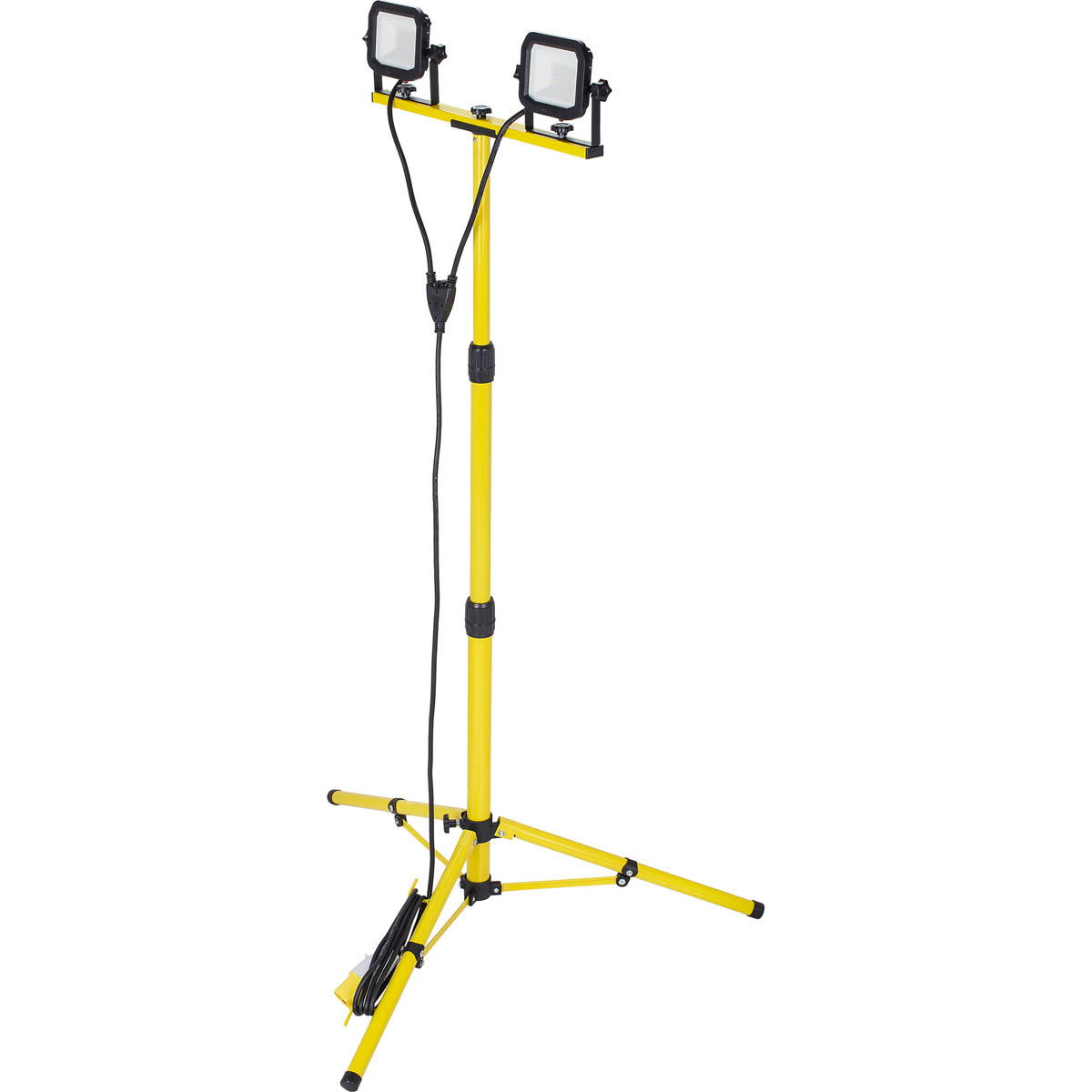 Luceco Work Light Tripod 110 V Twin Integrated LED 4000lm Portable Lightweight - Image 1