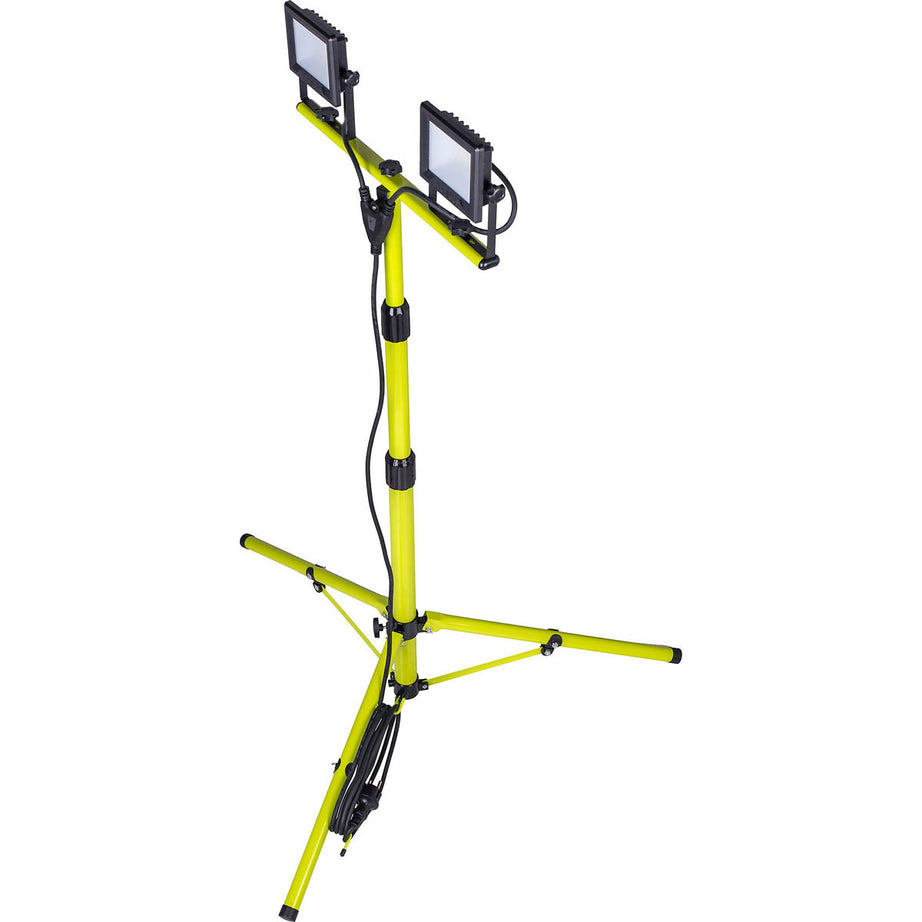 Luceco Work Light Tripod Eco Twin Integrated LED 40W 3200lm Portable 220-240V - Image 1