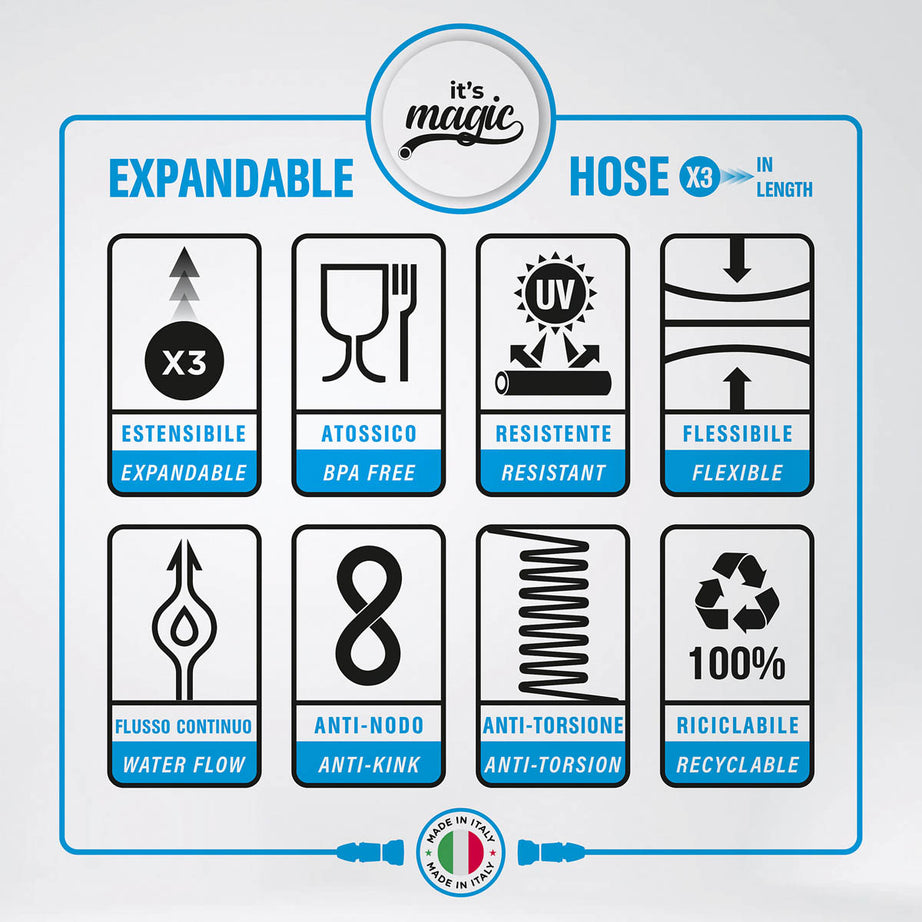 Garden Hose Pipe Set 40m Its Magic Blue Extendable Flexible Water Spray Gun - Image 6