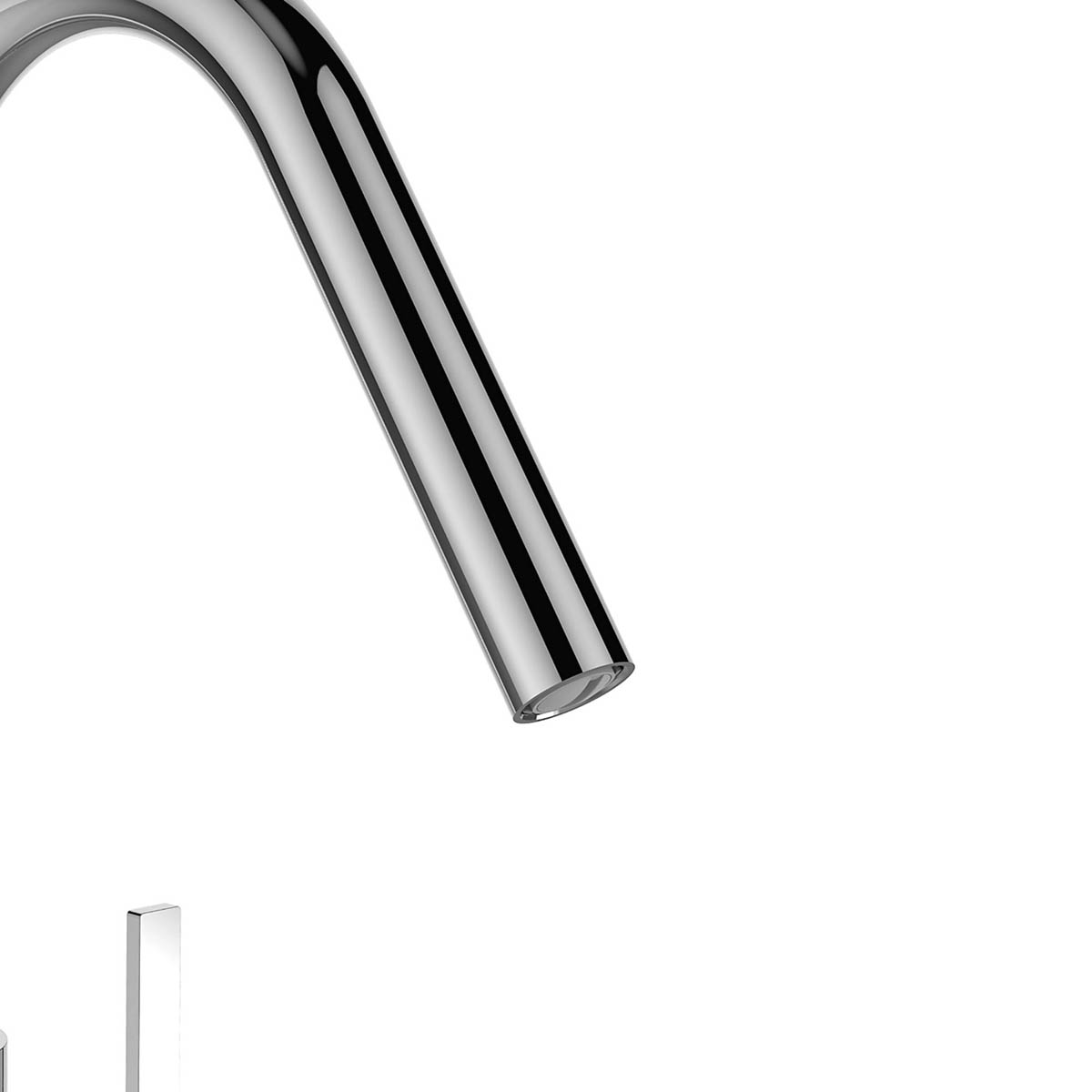 Kitchen Tap Monobloc Mixer Chrome Dual Lever Brass Swivel Spout Modern Faucet - Image 4