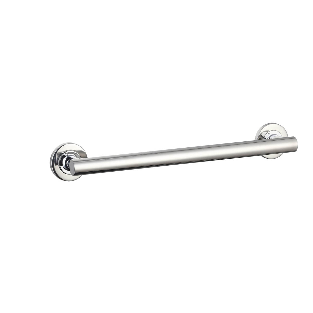 Bathroom Grab Rail Straight Stainless Steel Silver Wall Mounted Modern (L)450mm - Image 1