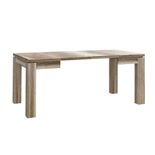 Dining Table Extendable Compact Wooden Antique Oak Durable (H)75.4 (W)90.4cm - Image 1