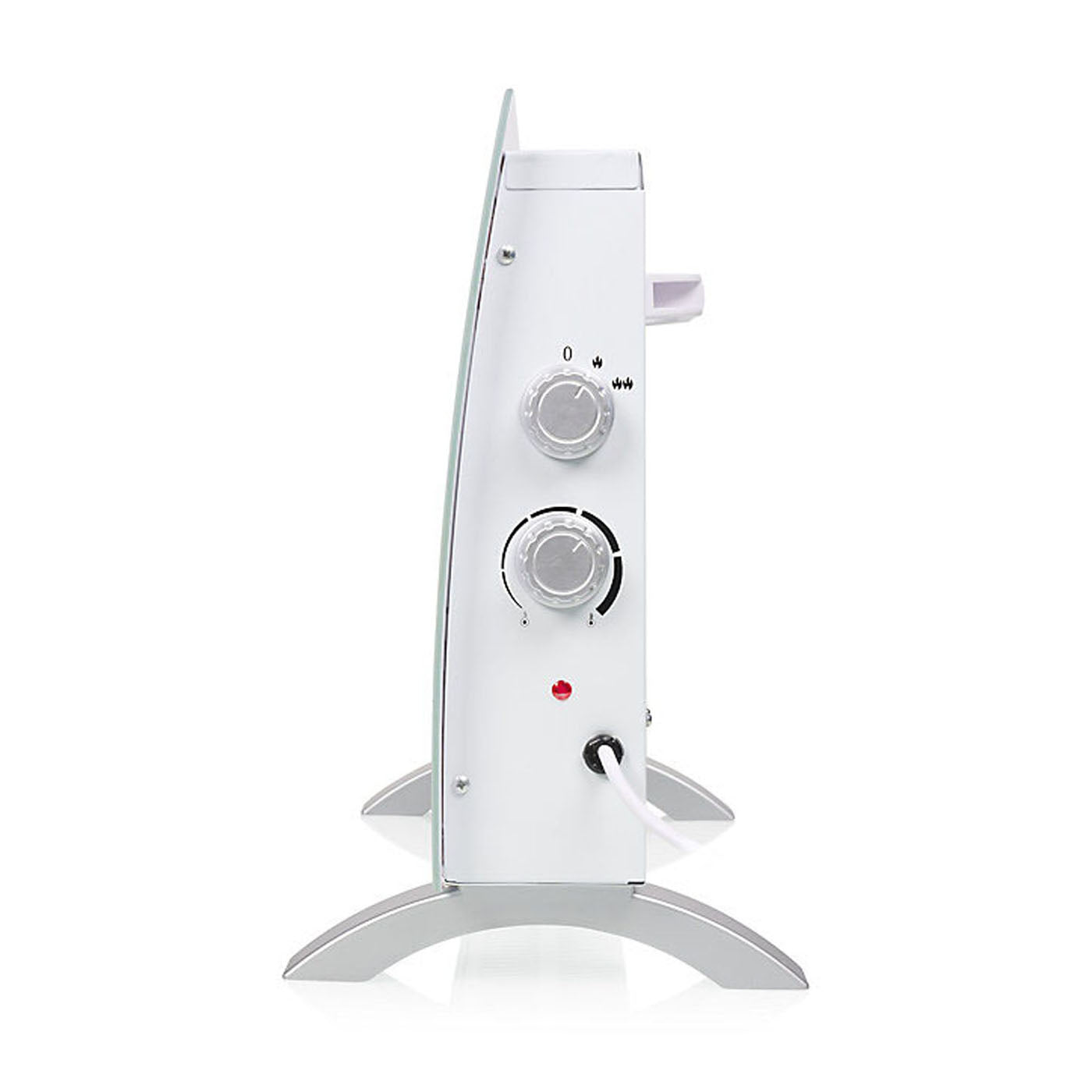 Electric Panel Heater Glass Freestanding White Adjustable Thermostat 1000W - Image 4