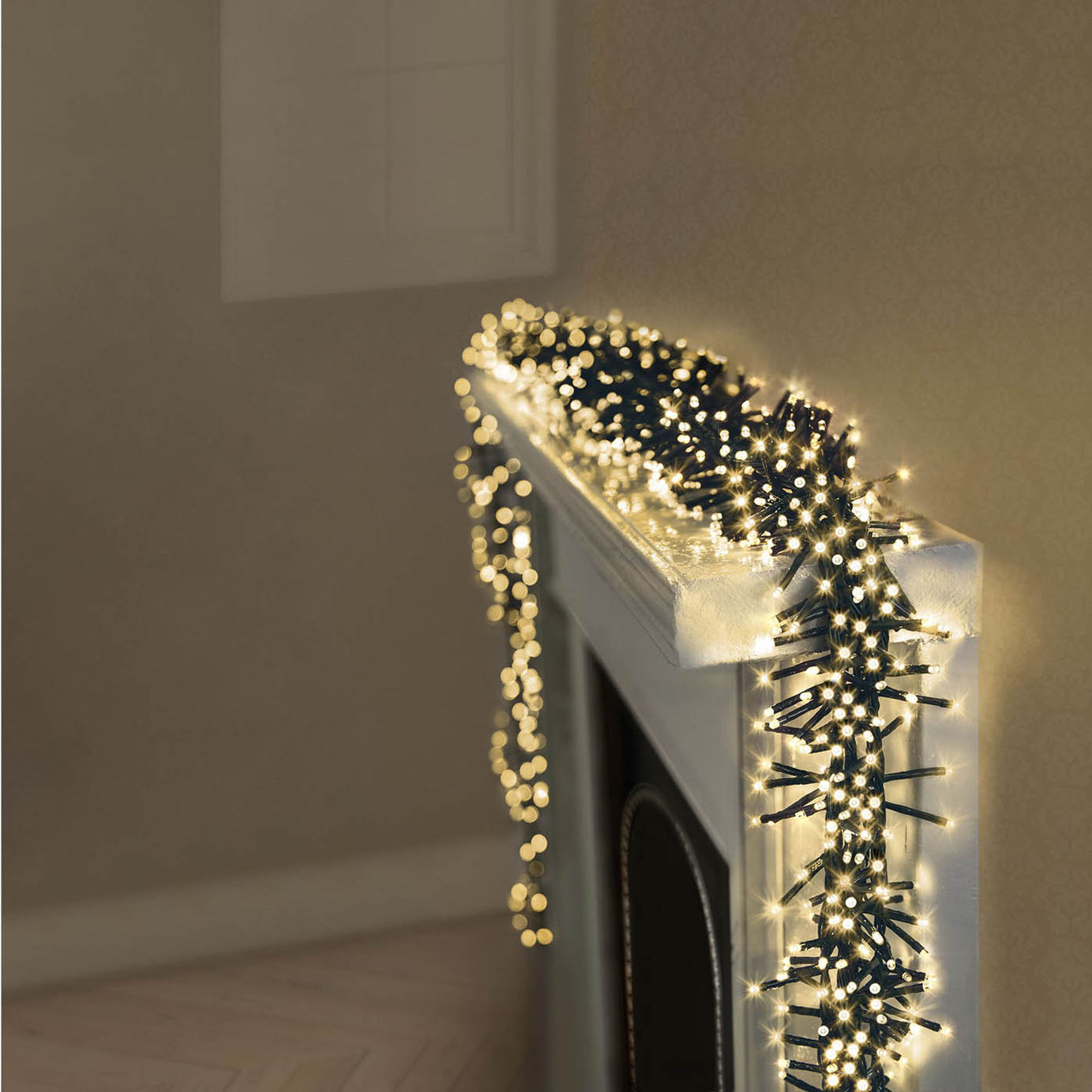 Cluster LED String Lights Christmas Home Festive Decoration 2000 Warm White 25M - Image 2