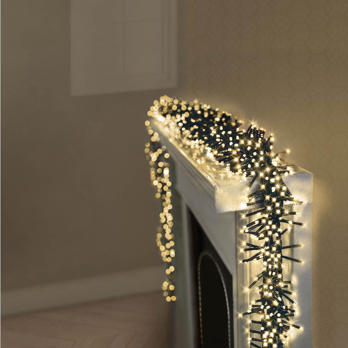 Cluster LED String Lights Christmas Home Festive Decoration 2000 Warm White 25M - Image 2