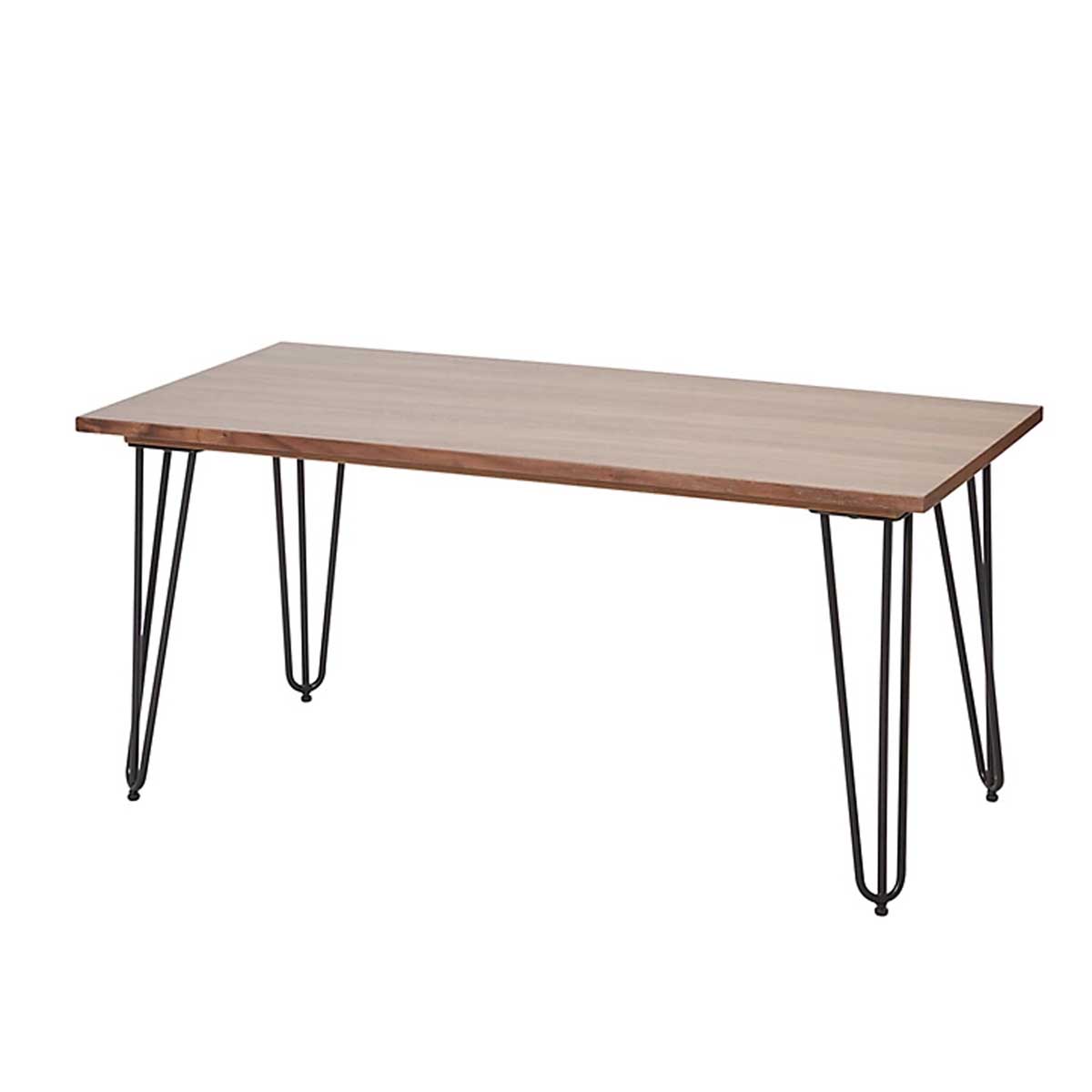 Coffee Table Rectangular Industrial Walnut Effect Indoor Modern H45 W100 D50cm - Image 1