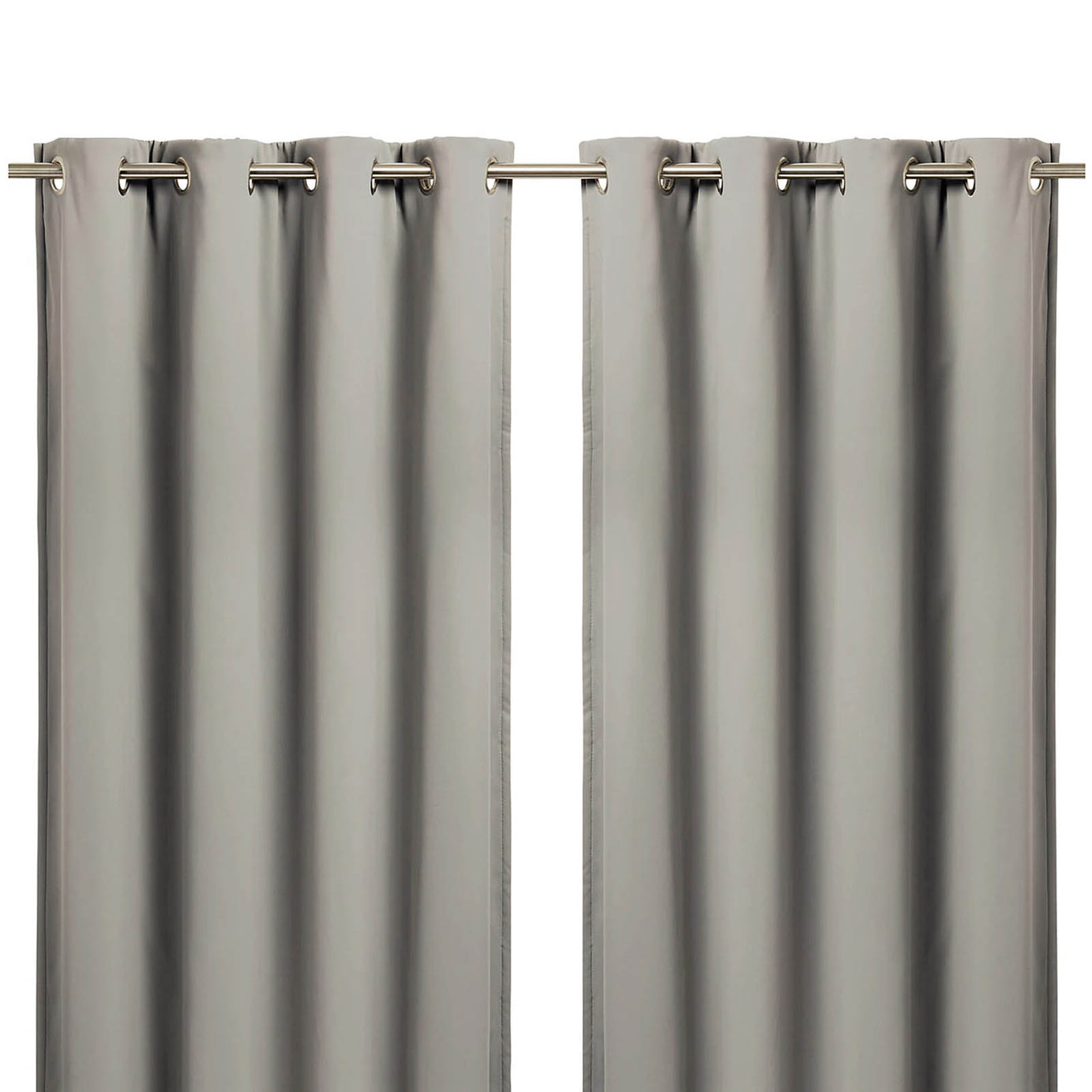 Vestris Blackout Thermal Eyelet Curtains Taupe 167x183cm Pair Window - Image 1