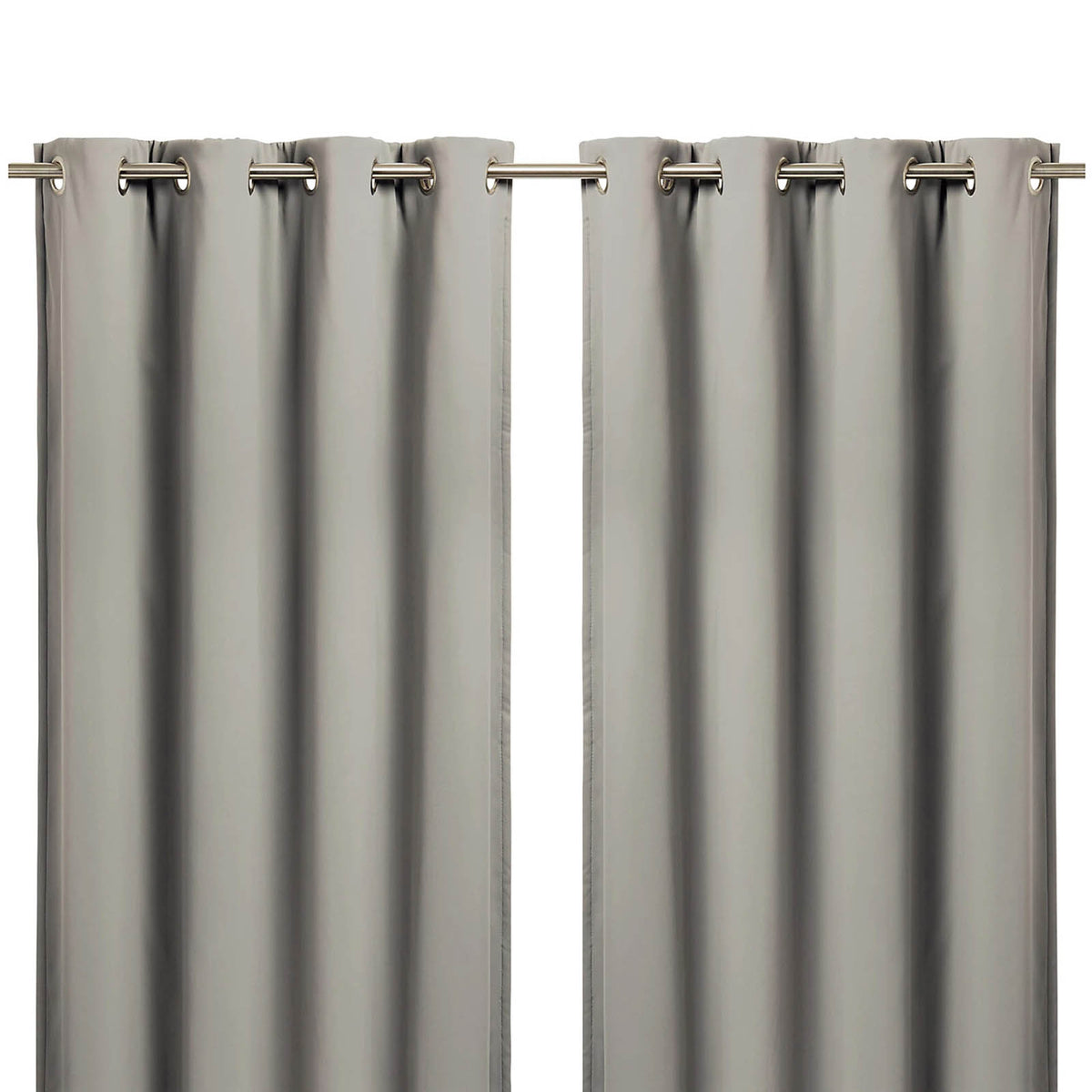 Vestris Blackout Thermal Eyelet Curtains Taupe 167x183cm Pair Window - Image 2