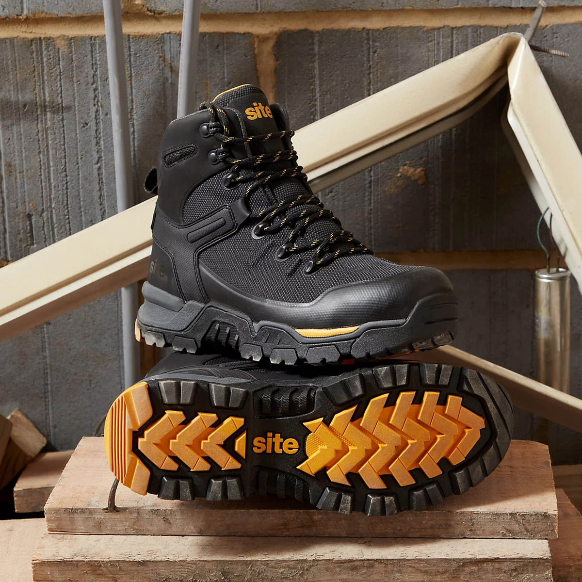 Site Safety Boots Black S3 SRC Aluminium Toe Anti Slip Size 9 Densham - Image 6
