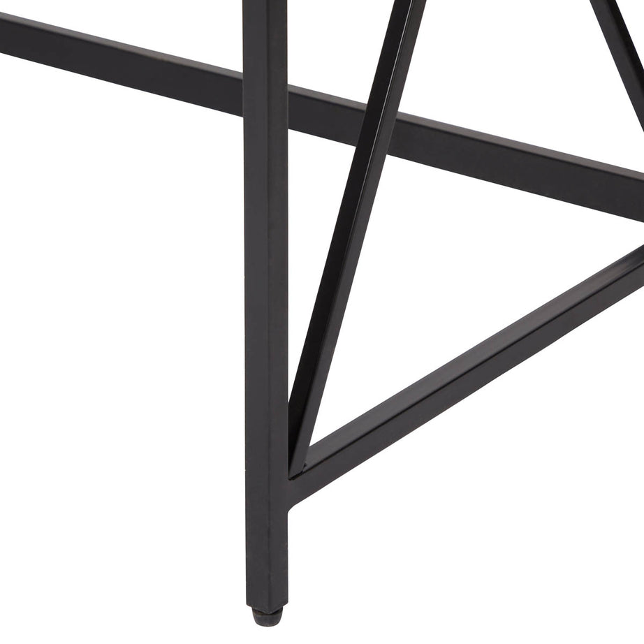 Folding Table Desk Office Computer Matt Walnut Effect Assembled 80cm - Image 1