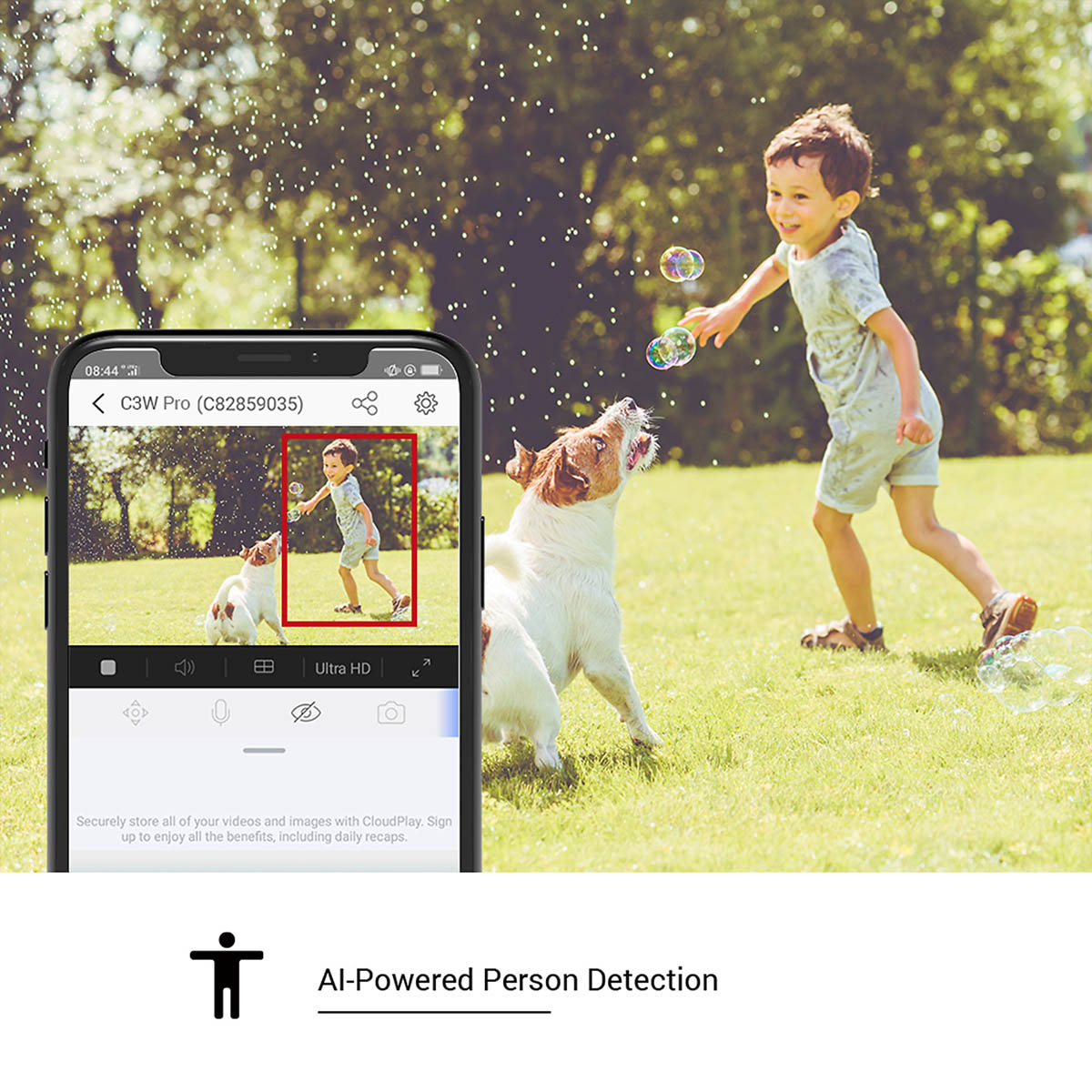 EZVIZ Smart Security Camera Outdoor Wireless Swivel White Wi-Fi Night Vision - Image 3