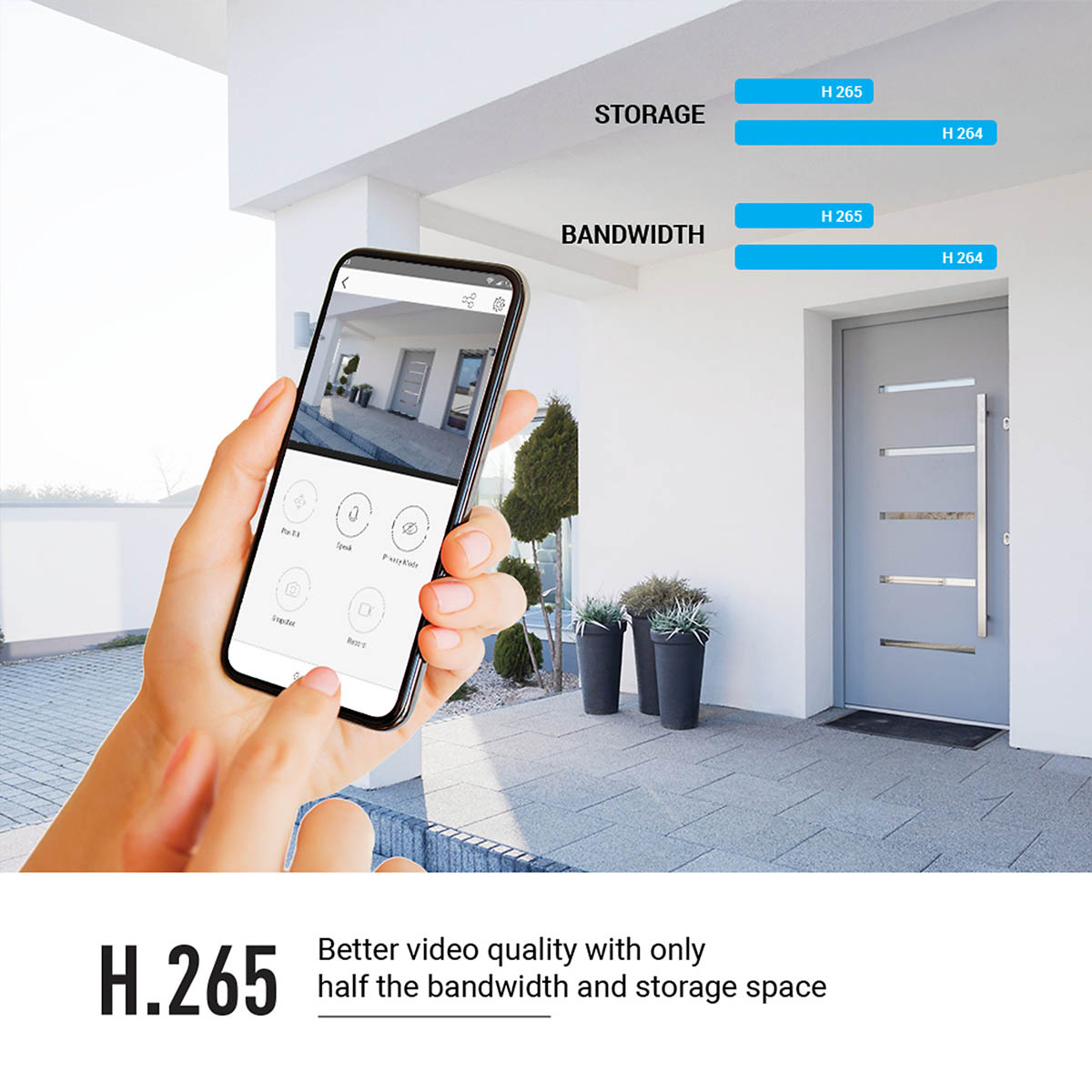 EZVIZ Smart Security Camera Outdoor Wireless Swivel White Wi-Fi Night Vision - Image 8