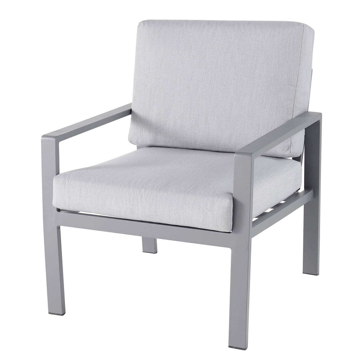 Outdoor Coffee Set 5 Seater Sofa Chair Table Steel Grey Garden Furniture - Image 5