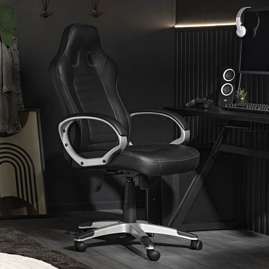 Thunya Gaming Chair Swivel Computer Comfort High Back Red Black Adjustable - Image 2