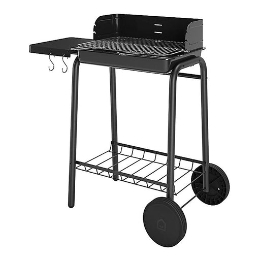GoodHome Barbecue Willacy Black Charcoal With Fixed Shelf Wheels Hooks (H) 930mm - Image 1