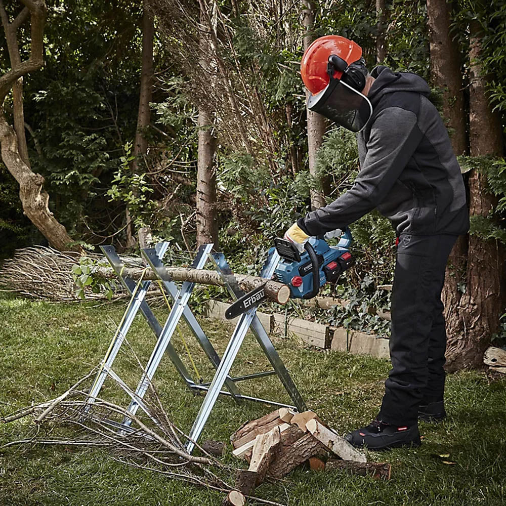 Erbauer Chainsaw Cordless 18V 2x5Ah Li-ion ECSG18-Li 30cm Handheld Wood Cutter - Image 2