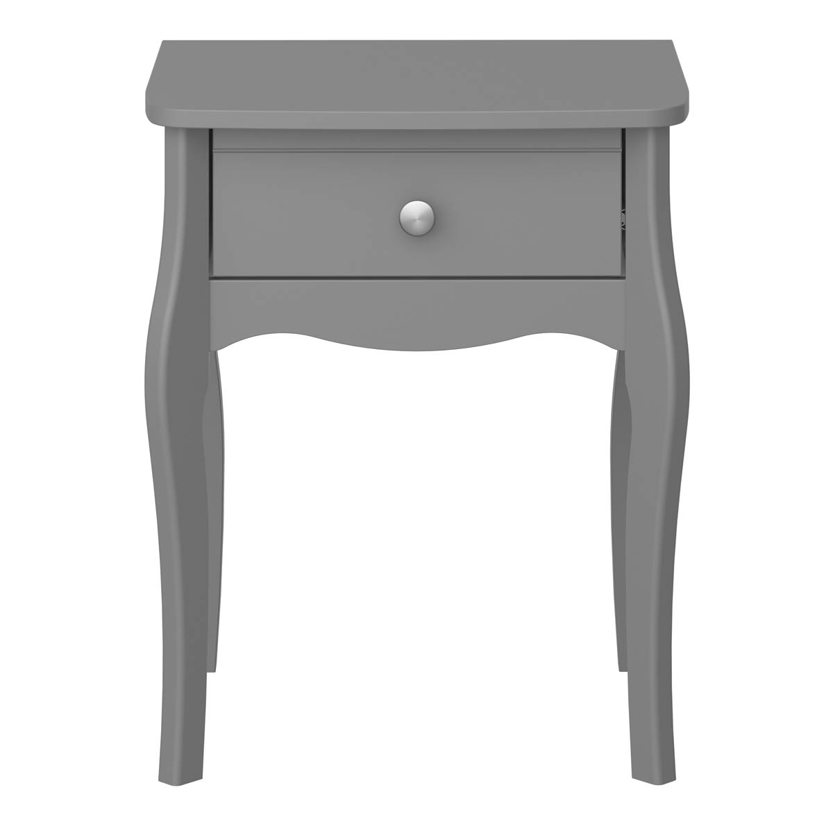 Lautner Bedside table 1 Drawer Satin grey MDF (H)550mm (W)450mm (D)353mm - Image 3