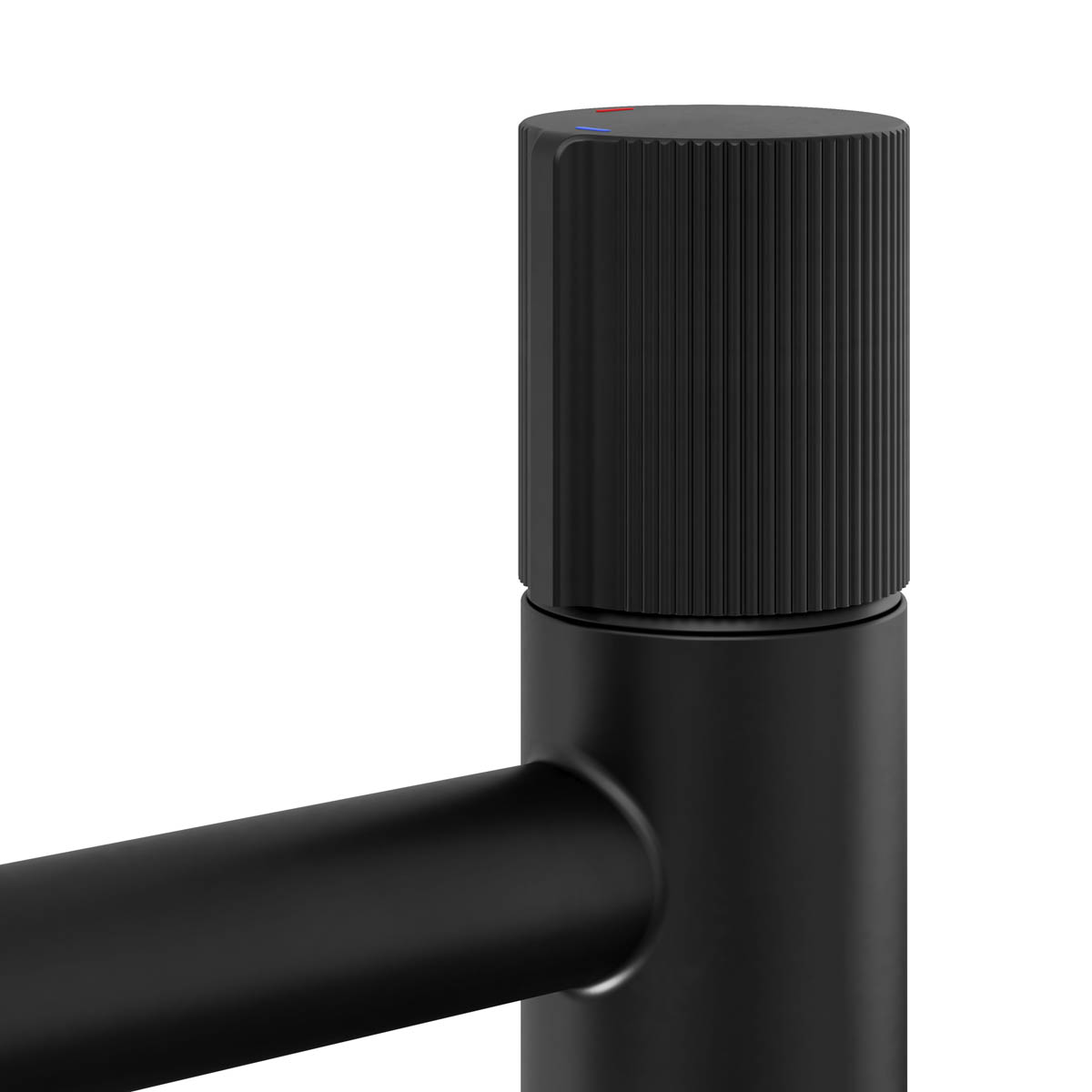 Bathroom Basin Tap Mixer Matt Black Round Single Lever Clicker Waste Modern - Image 6