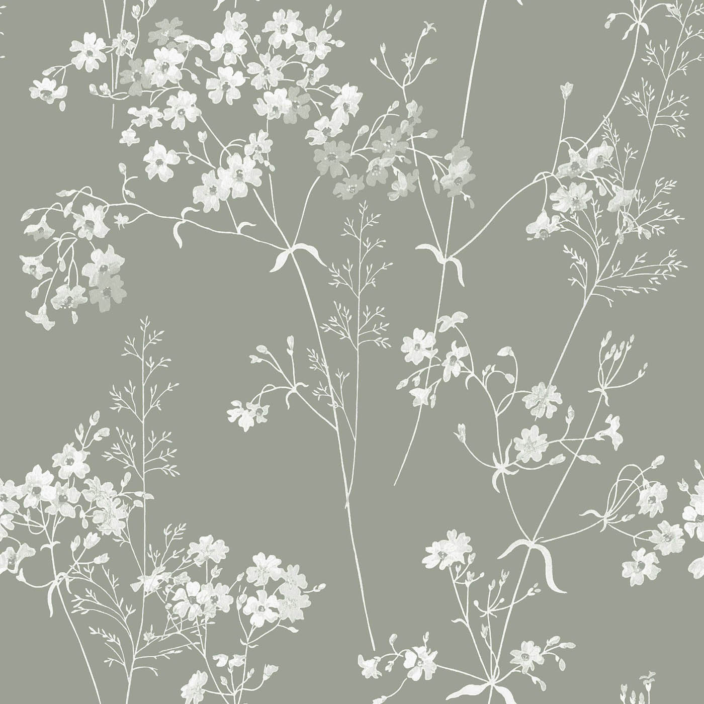 Next Wallpaper Sage Green Leaf Design 5.2m² Coverage Matt Smooth Patterned - Image 1
