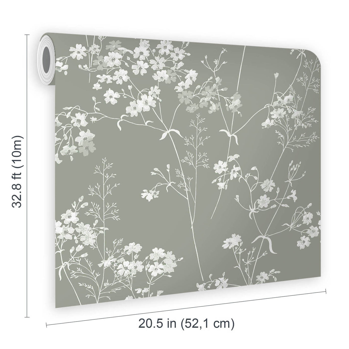 Next Wallpaper Sage Green Leaf Design 5.2m² Coverage Matt Smooth Patterned - Image 2