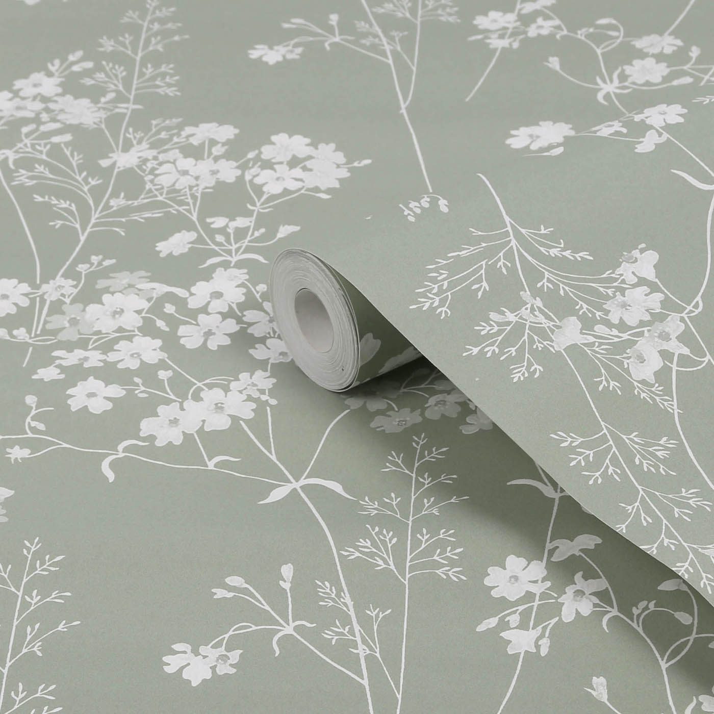 Next Wallpaper Sage Green Leaf Design 5.2m² Coverage Matt Smooth Patterned - Image 5