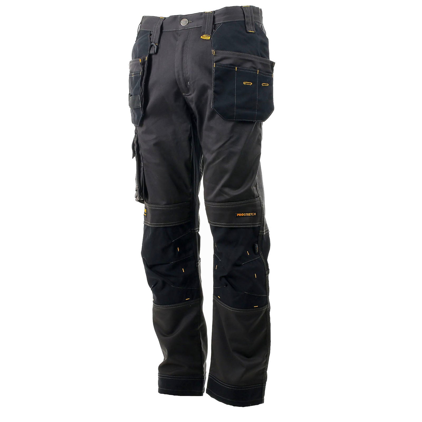 DeWalt Work Trousers Chester Unisex Slim Fit Grey Black Multi Pocket W34" L31" - Image 3