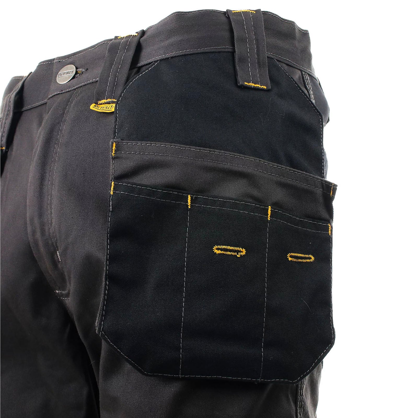 DeWalt Work Trousers Chester Unisex Slim Fit Grey Black Multi Pocket W34" L31" - Image 4