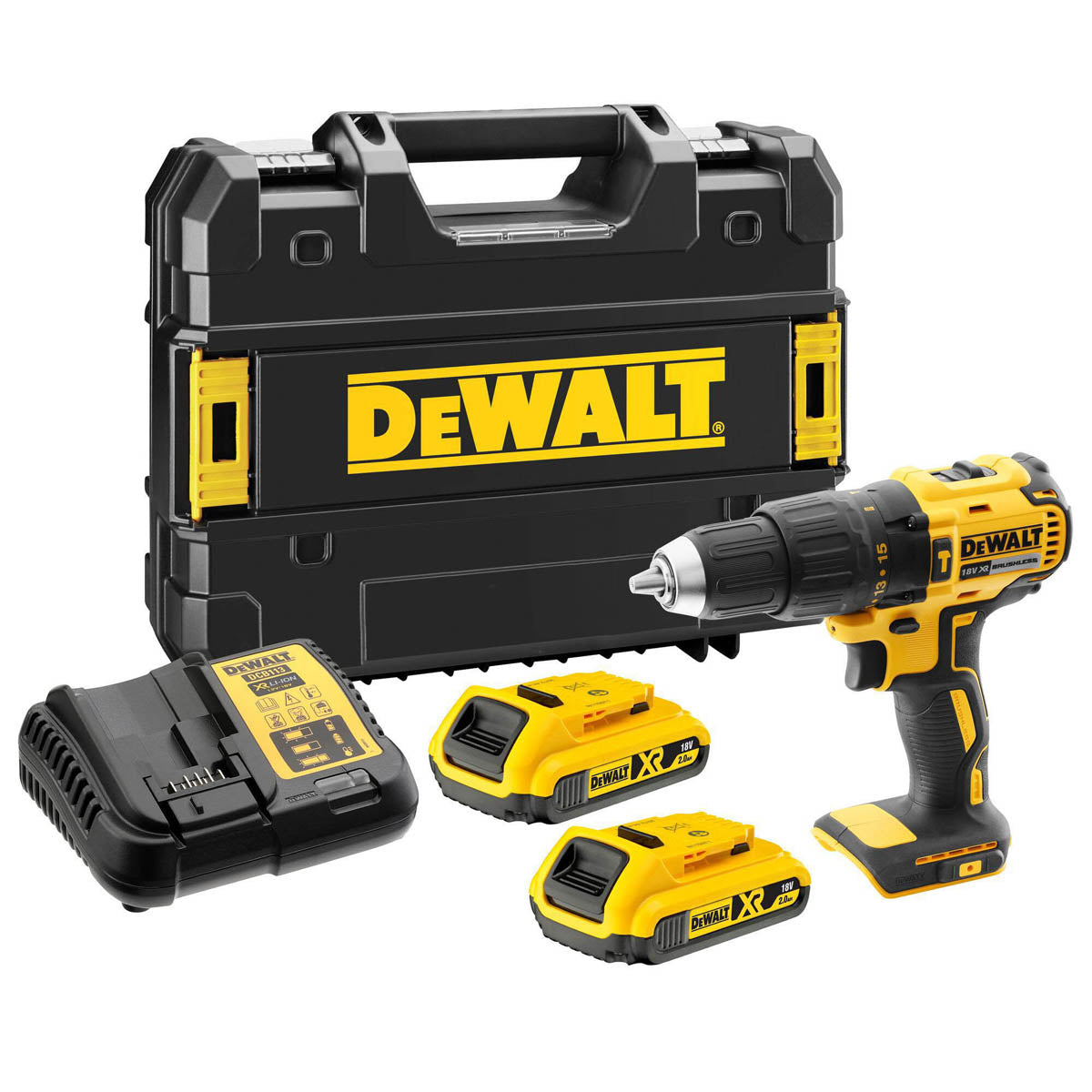 DeWalt Combi Drill Cordless DCD778D2T Brushless Keyless 2x2.0Ah Li-ion 18V - Image 1