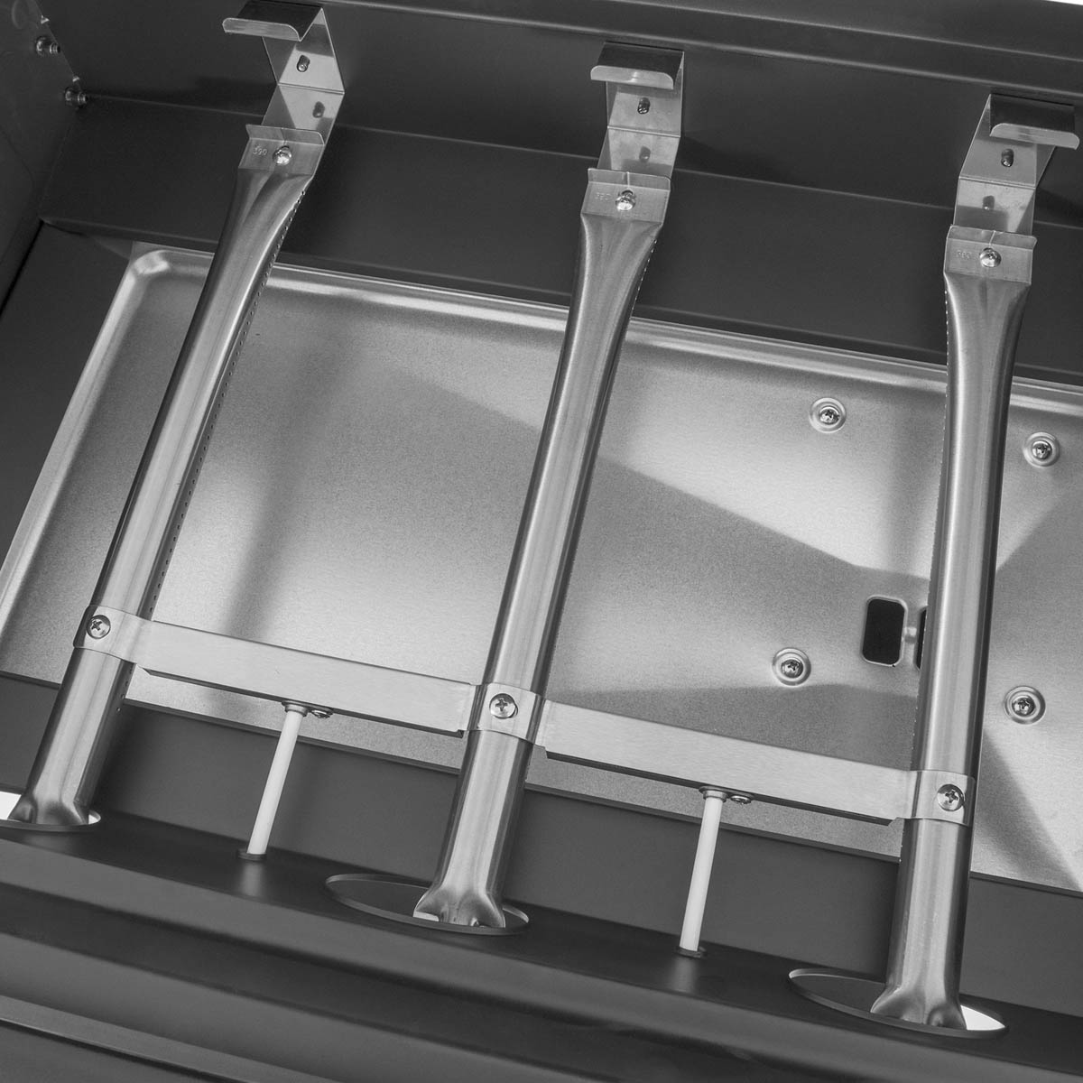 Gas BBQ 2 Burner Black Portable Piezo Ignition Wheeled Compact Outdoor Grill - Image 6