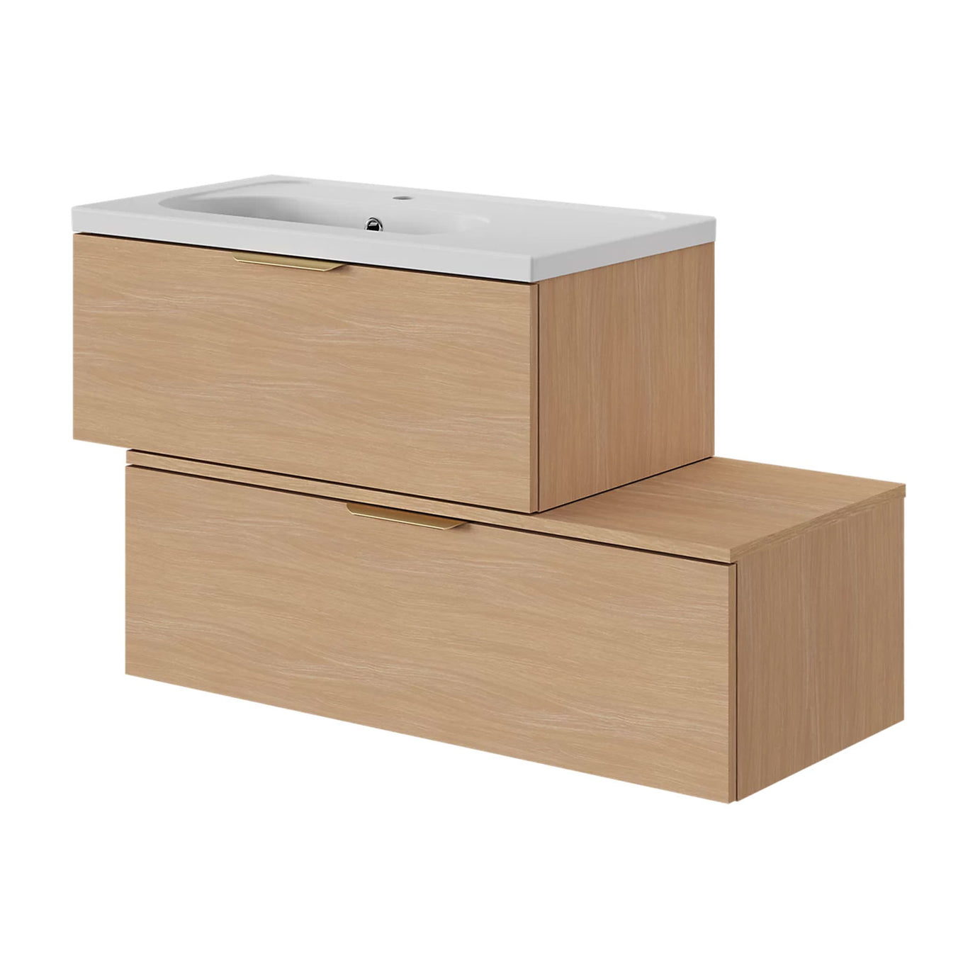 GoodHome Levanna Gloss White Rectangular Vanity Basin (W)80.6cm - Image 10