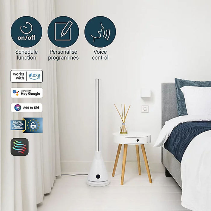 Tower Fan 2 in 1 Smart Heating And Cooling Thermostat Voice Remote Control - Image 9