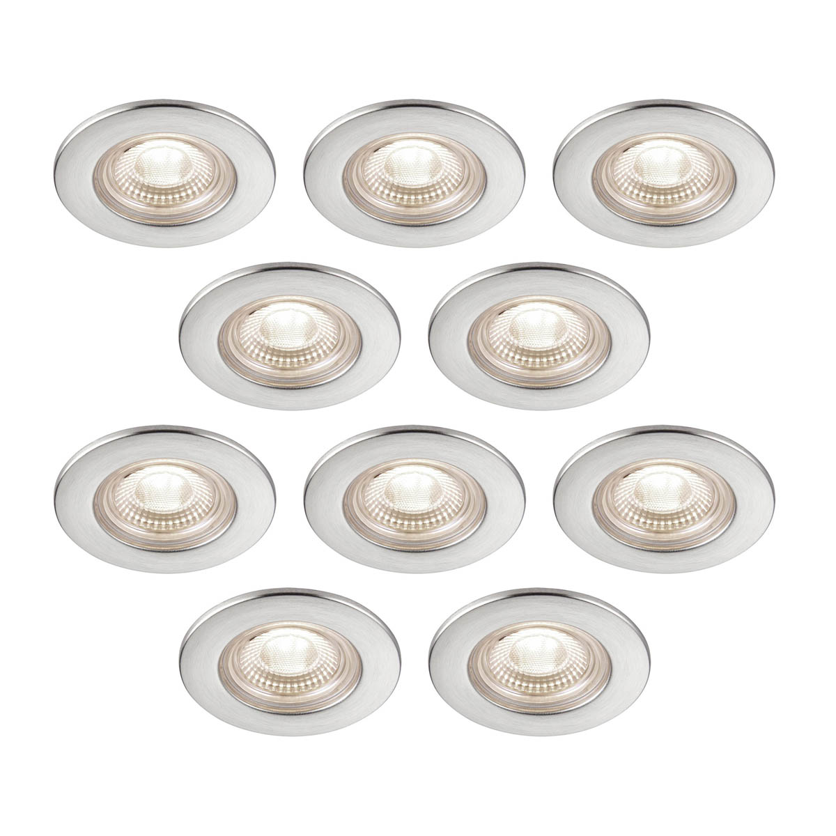 LED Downlight Matt White Fixed Warm White Fire Rated IP65 Dimmable 6W Pack Of 10 - Image 5