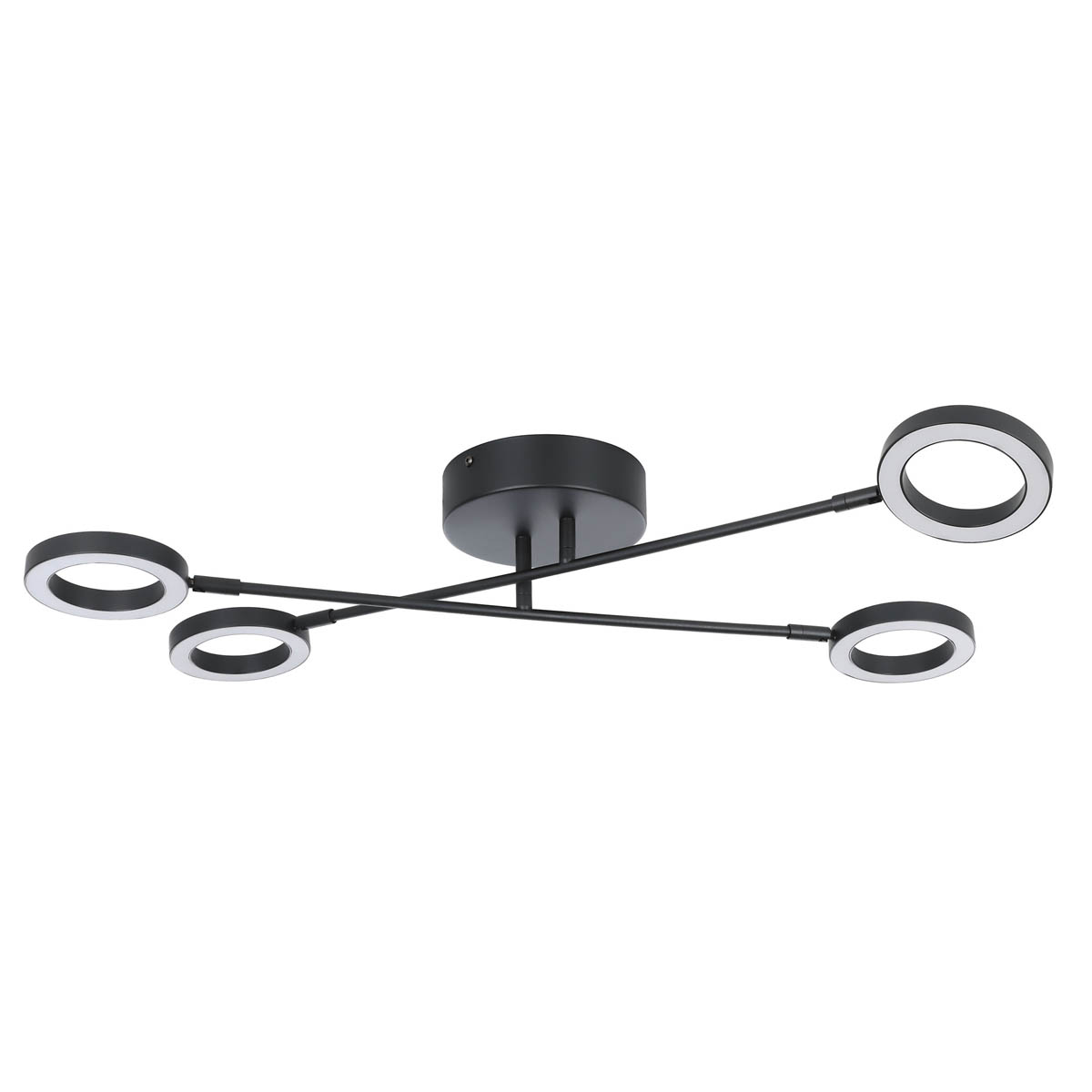 LED Ceiling Light Matt Black 4 Way Multi Arm Modern Warm White Dimmable - Image 2
