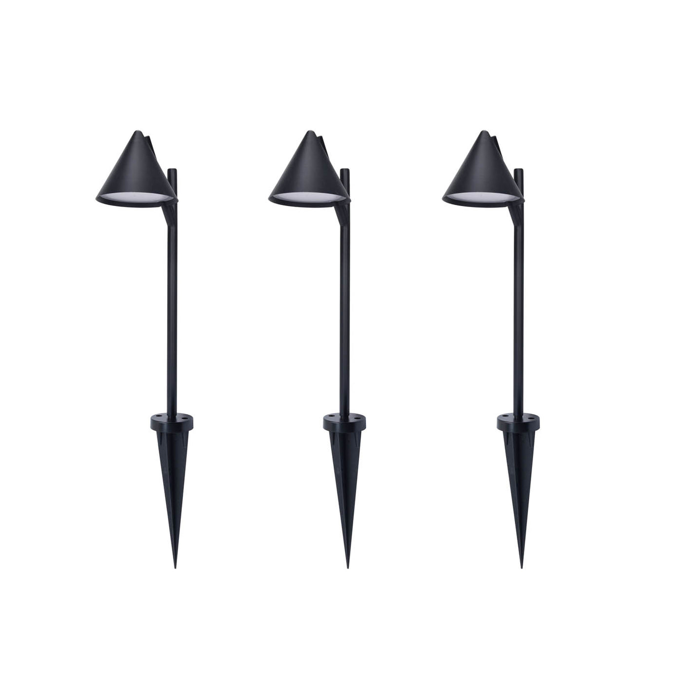 LED Outdoor Stake Light Matt Black Garden Patio Torches (D)120mm Pack of 3 - Image 2