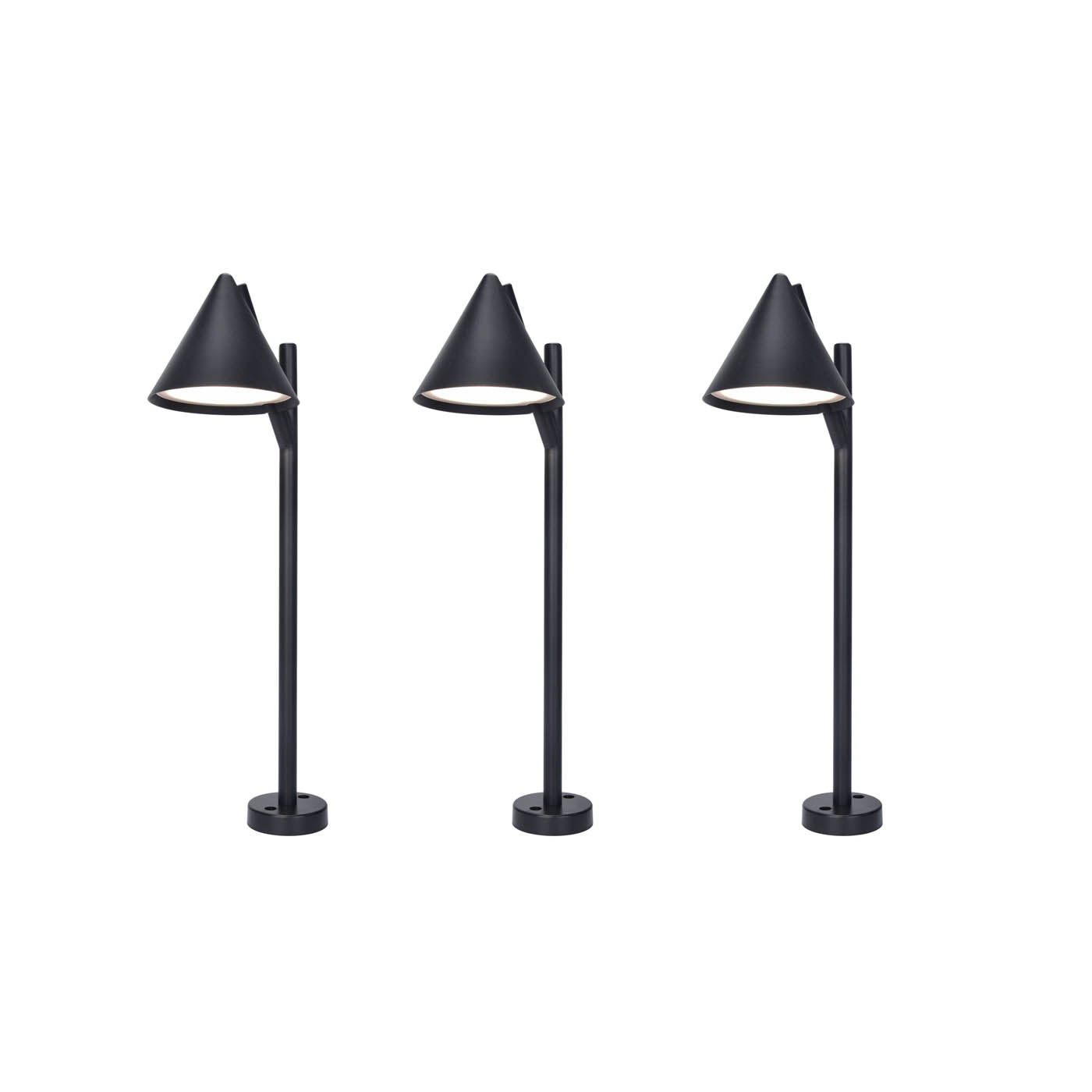 LED Outdoor Stake Light Matt Black Garden Patio Torches (D)120mm Pack of 3 - Image 4