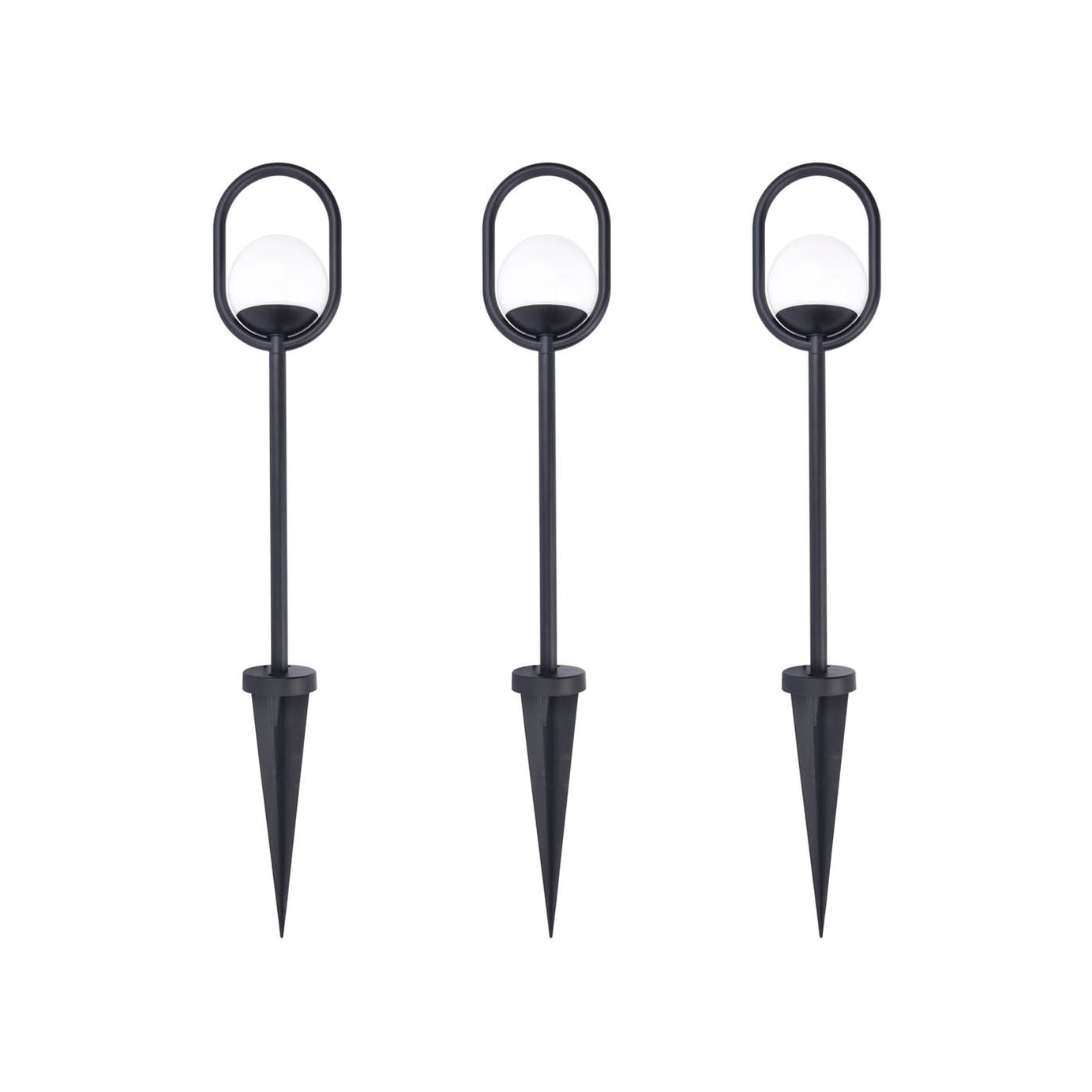 LED Stake Light Matt Black Outdoor Plastic Neutral White 100lm 4.8W Pack Of 3 - Image 5