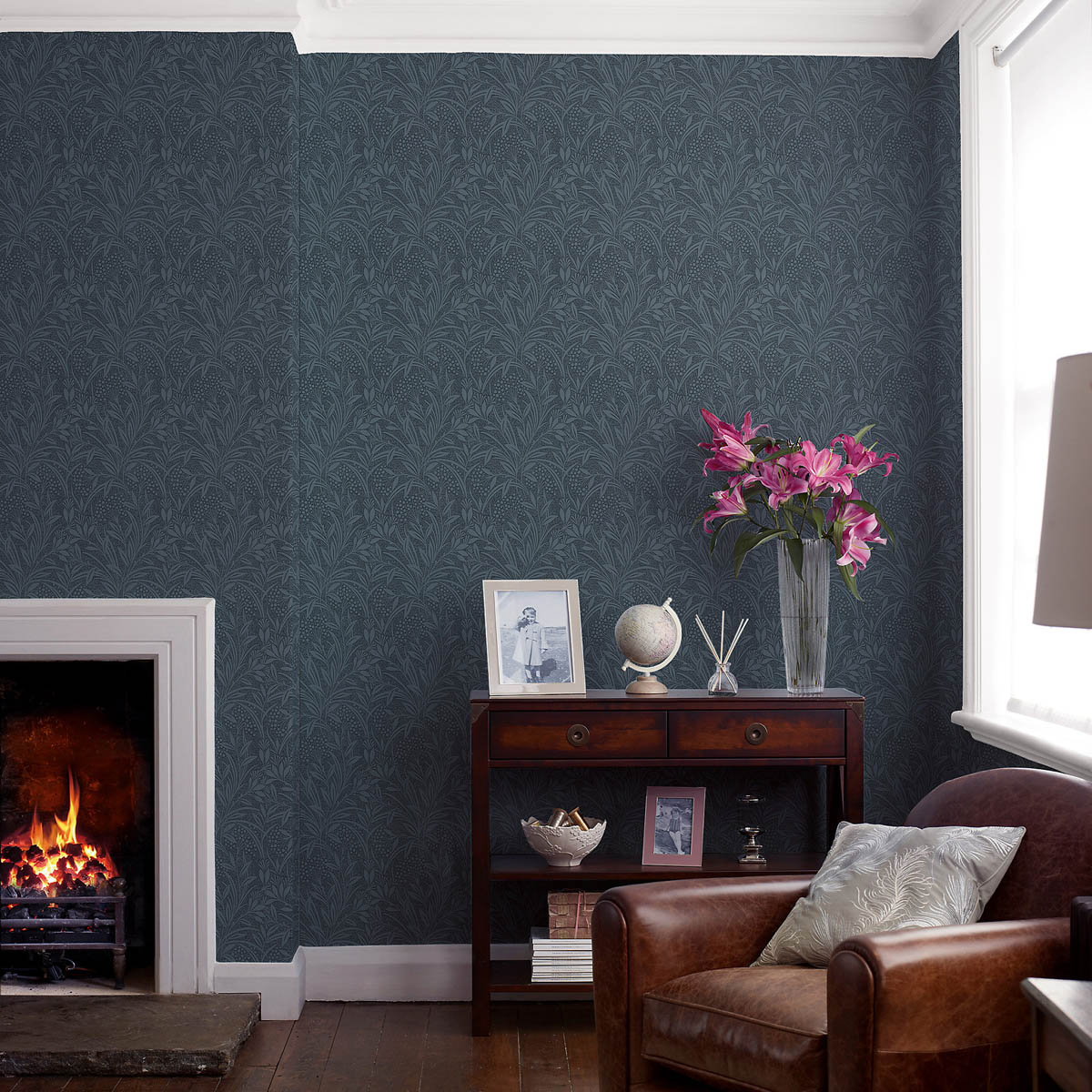 Laura Ashley Wallpaper Matt Barley Leaf Dusky Seaspray Smooth Washable 5.2m² - Image 3