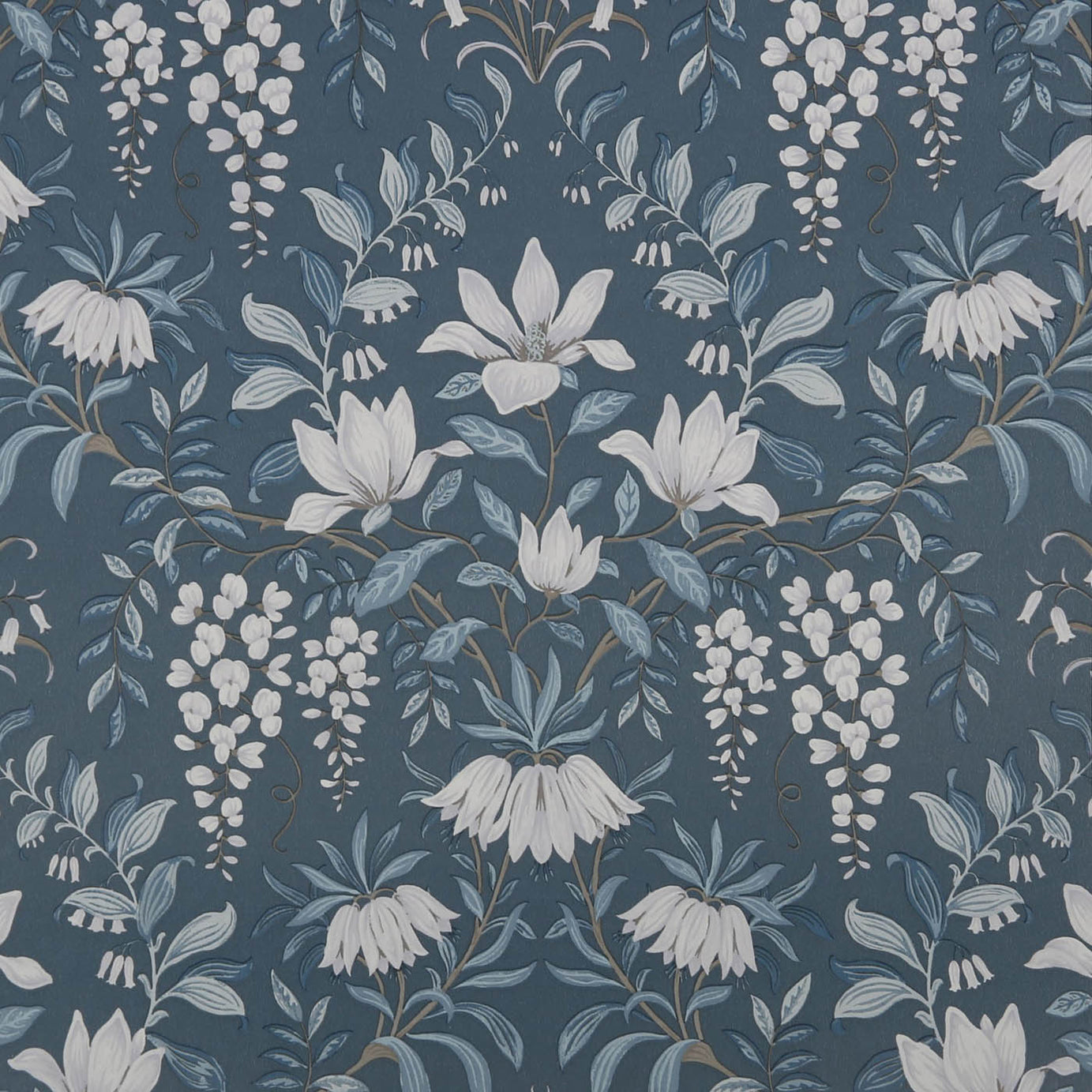 Laura Ashley Wallpaper Dark Seaspray Damask Smooth Washable Contemporary 5.2m² - Image 1