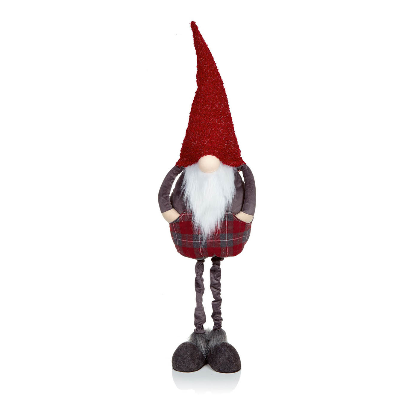 Christmas Decoration Gonk Adjustable Height Indoor Fabric Soft Ornament 106mm - Image 1