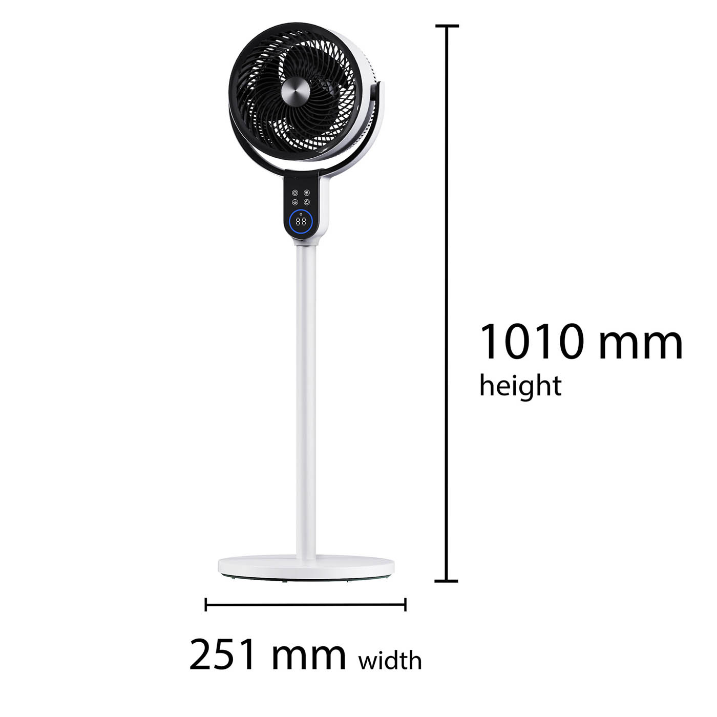 Pedestal Fan 13" White VS001-CF Oscillating 3 Speed Cooling Portable Compact - Image 3