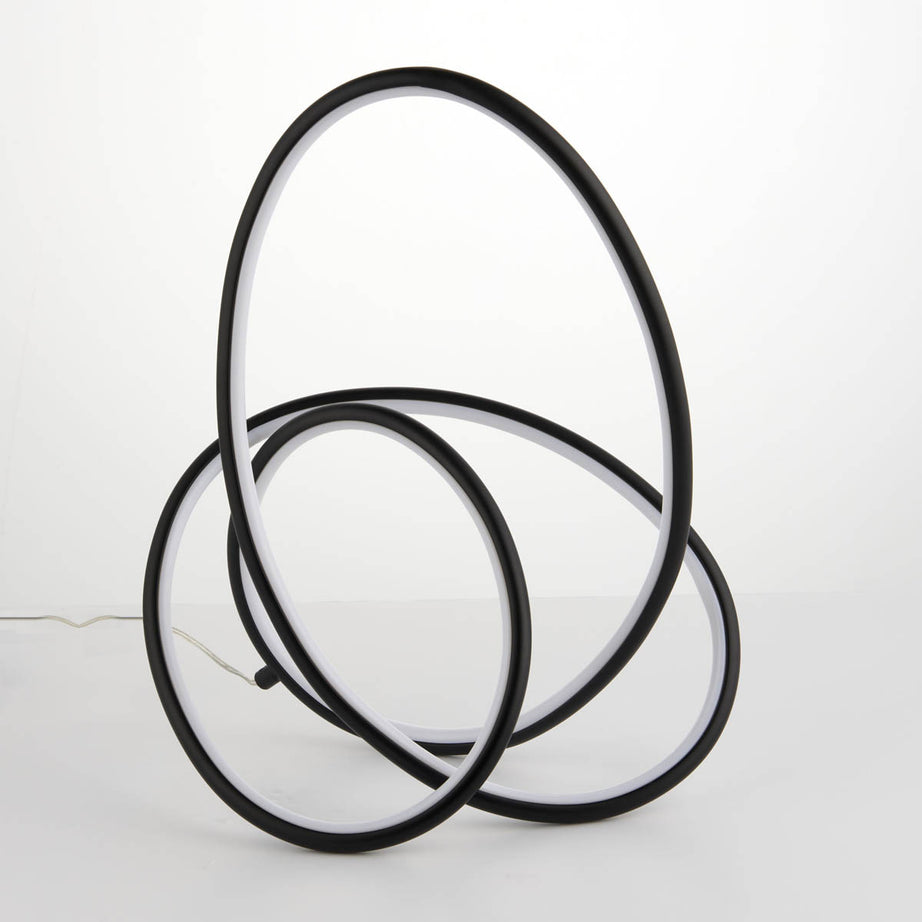 LED Table Lamp Spiral Black Warm White Decorative Living Room Modern Elegant - Image 2
