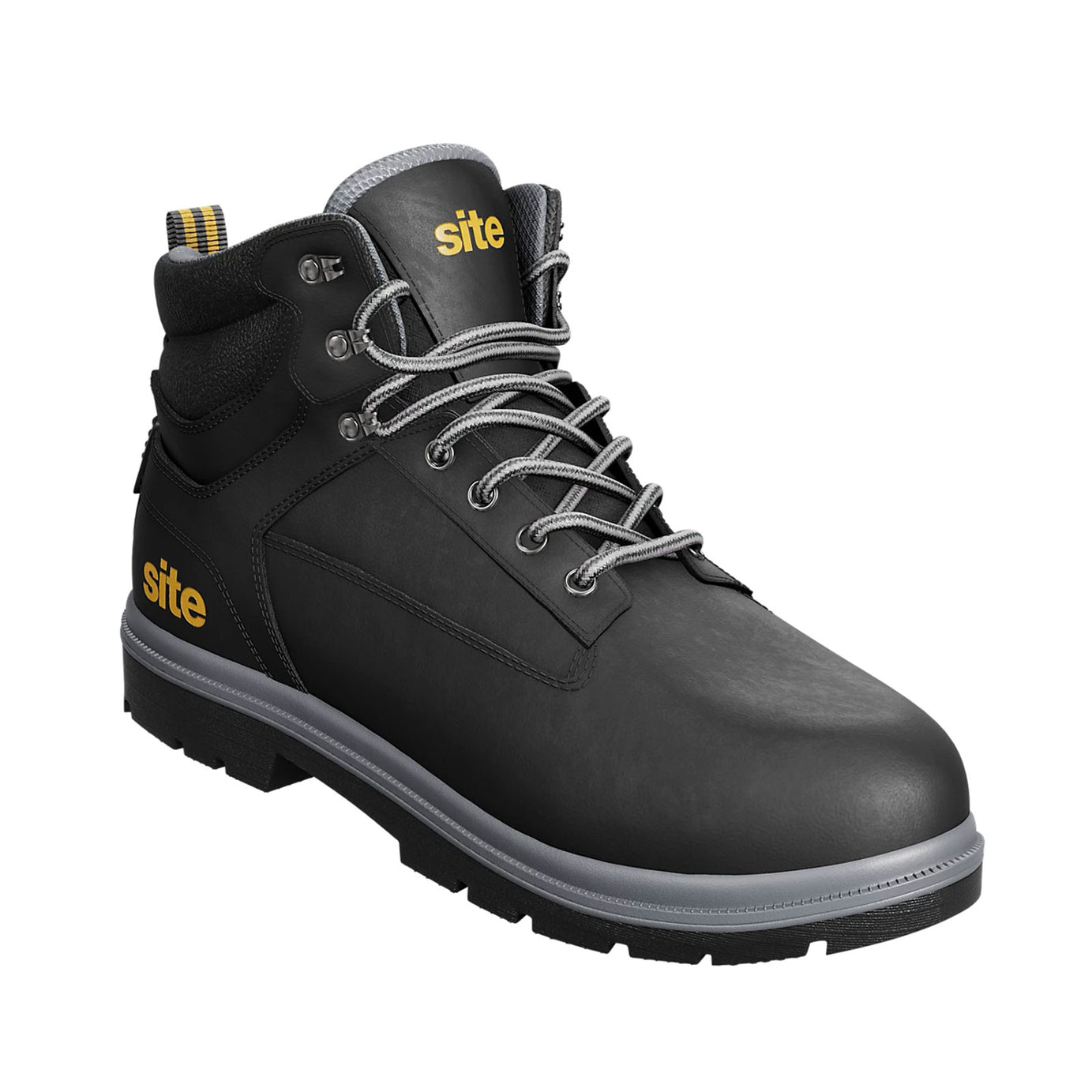 Site Safety Boots Mens Black Standard Fit Steel Toe Work Shoes Size 8 Marble2.0 - Image 2